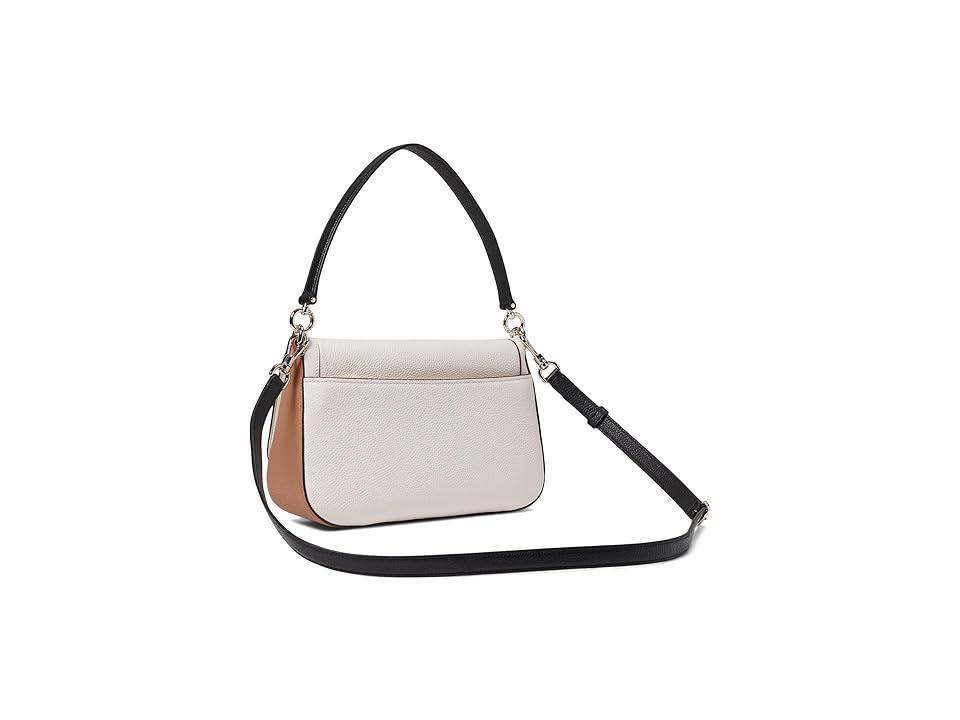 kate spade new york Hudson Color Blocked Pebbled Leather Flap Shoulder Bag Product Image