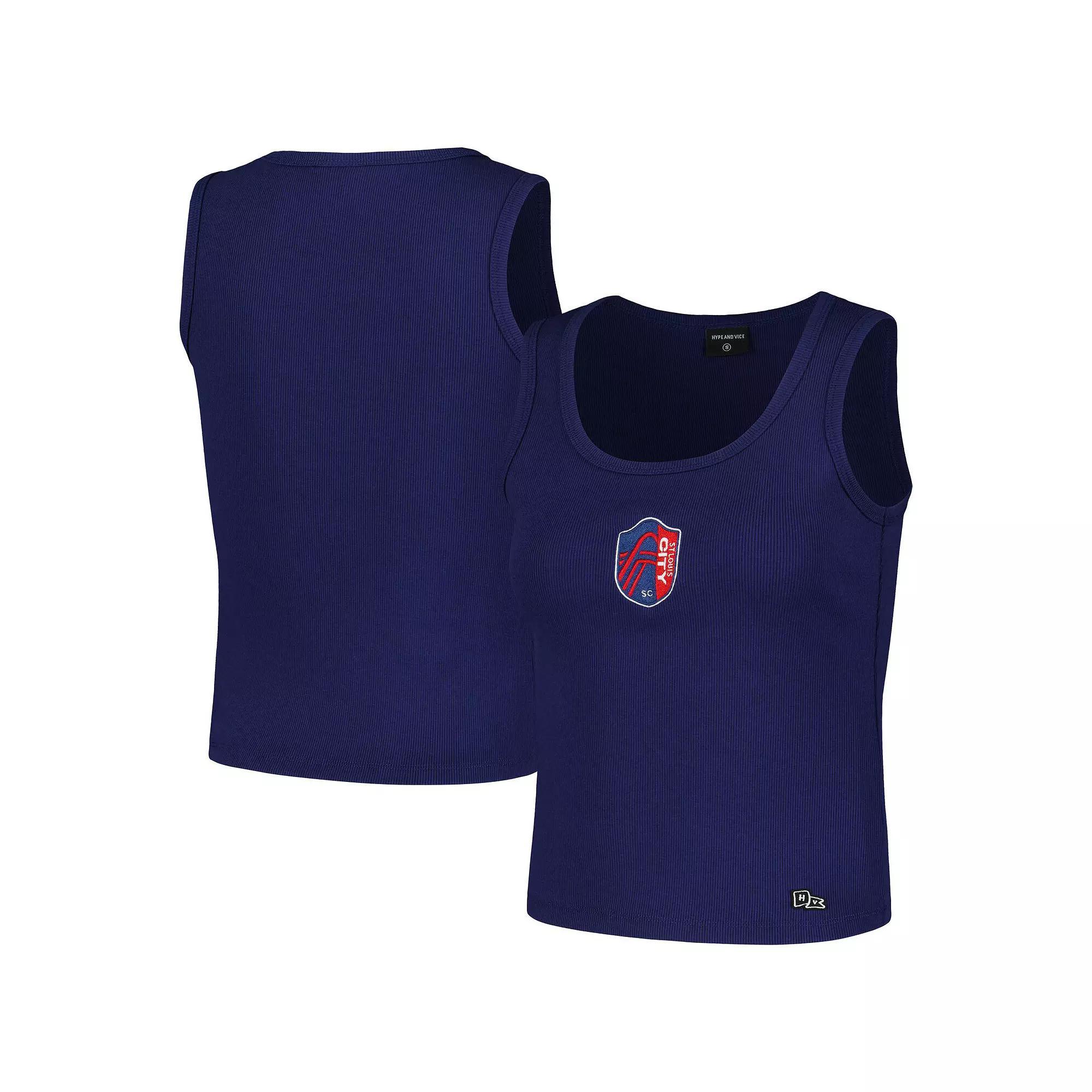 Women's Hype and Vice Navy St. Louis City SC Scoop Neck MVP Tank Top, Size: 2XL, Slc Blue Product Image