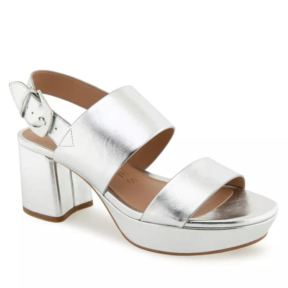 Aerosoles Camilia Women's Platform Sandals, Size: 9.5 Wide, Silver Grey Napp Product Image
