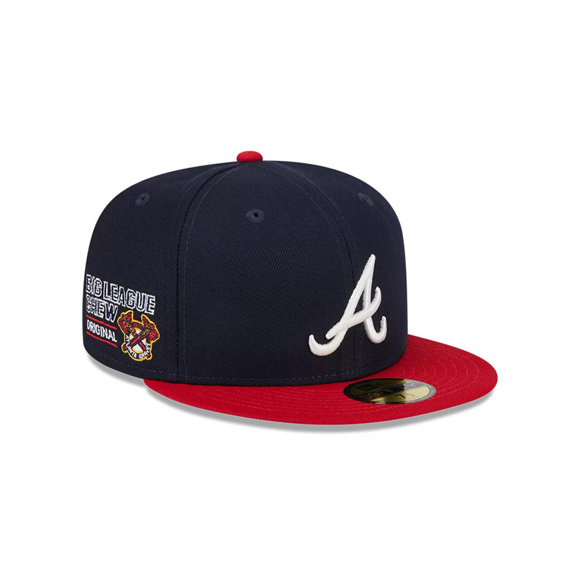 Men's New Era Navy Atlanta Braves Big League Chew Team 59FIFTY Fitted Hat, Size: 7 1/2, Blue Product Image