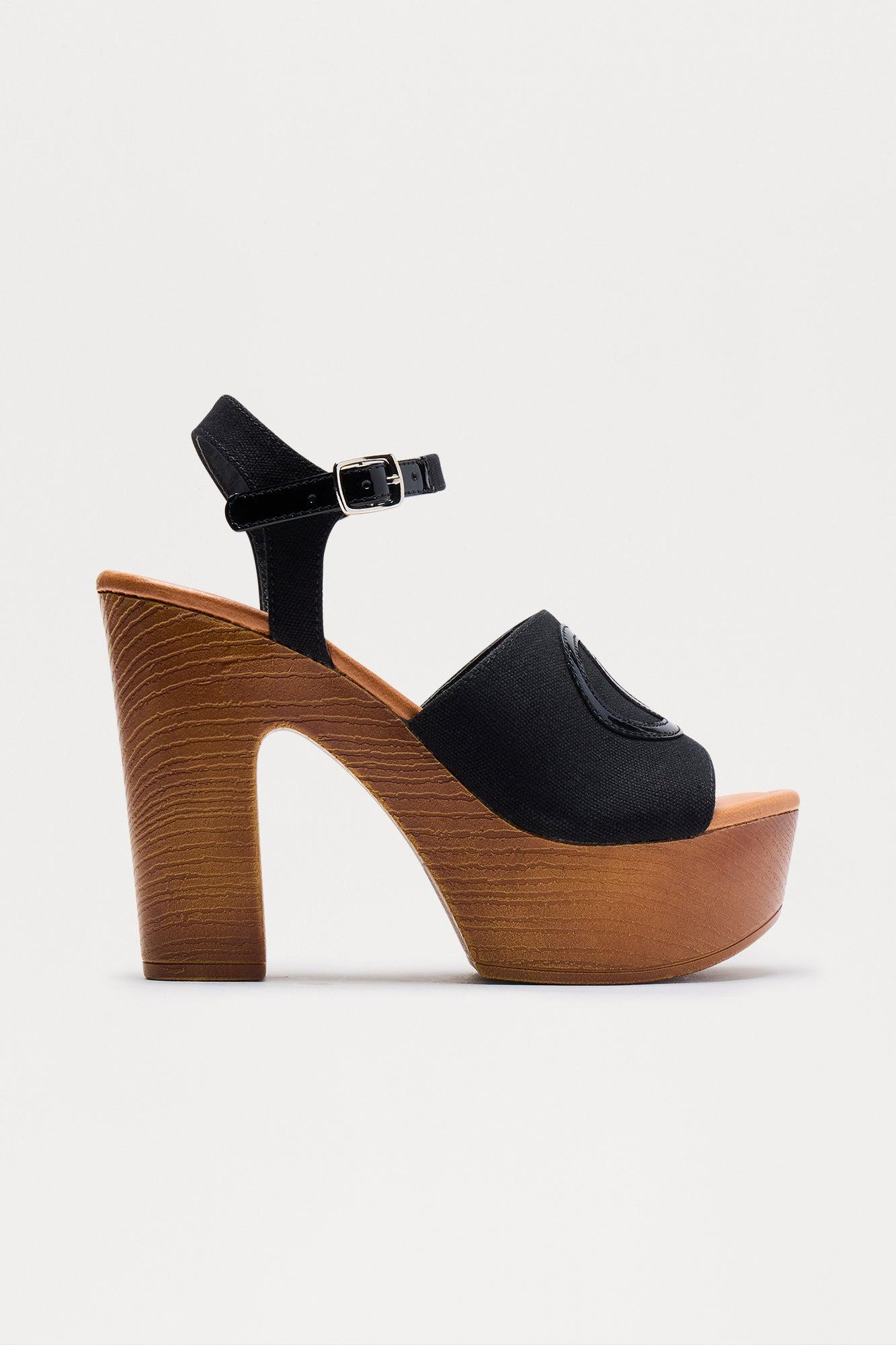 Sevyn Platform Heeled Sandals - Black Product Image