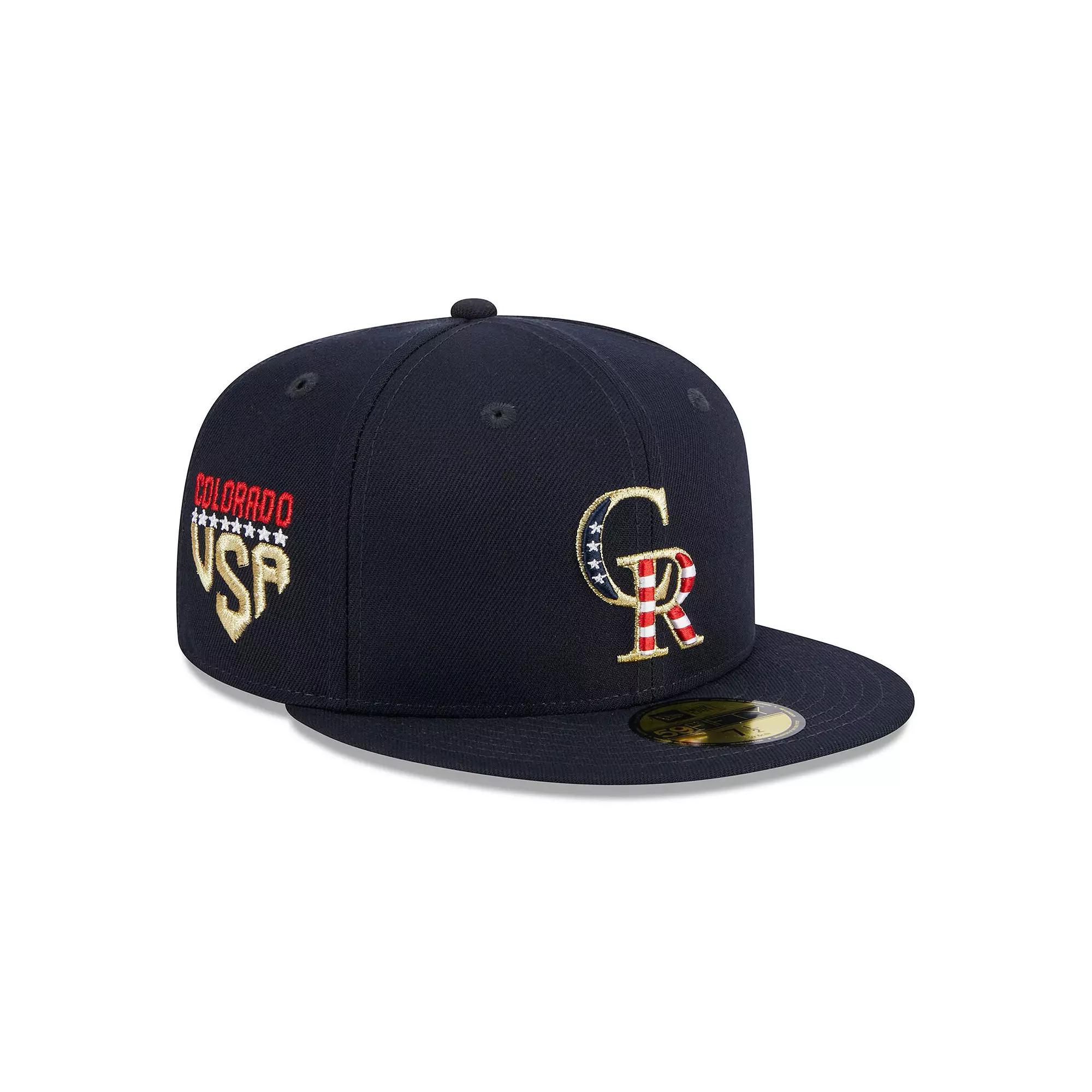 Men's New Era  Navy Colorado Rockies 2023 Fourth of July 59FIFTY Fitted Hat, Size: 7 7/8, Blue Product Image