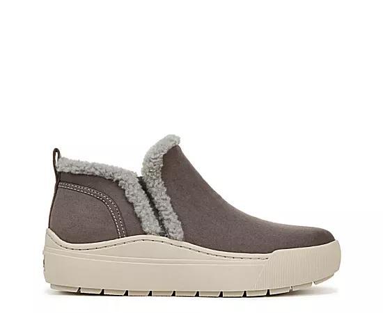 Dr. Scholls Time Off Yo Womens Cozy Ankle Boots Gray Grey Product Image