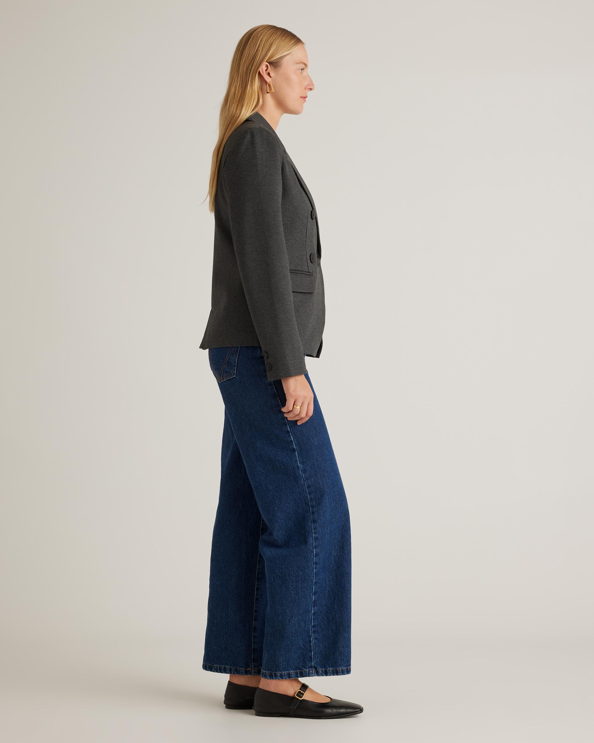 Quince | Women's Ultra-Stretch Ponte Double Breasted Blazer Size XL, Rayon Product Image