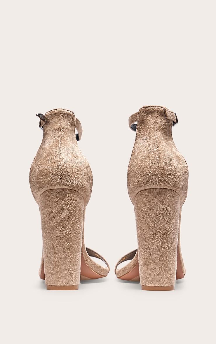 Nude Wide Fit Block Heeled Sandals Product Image
