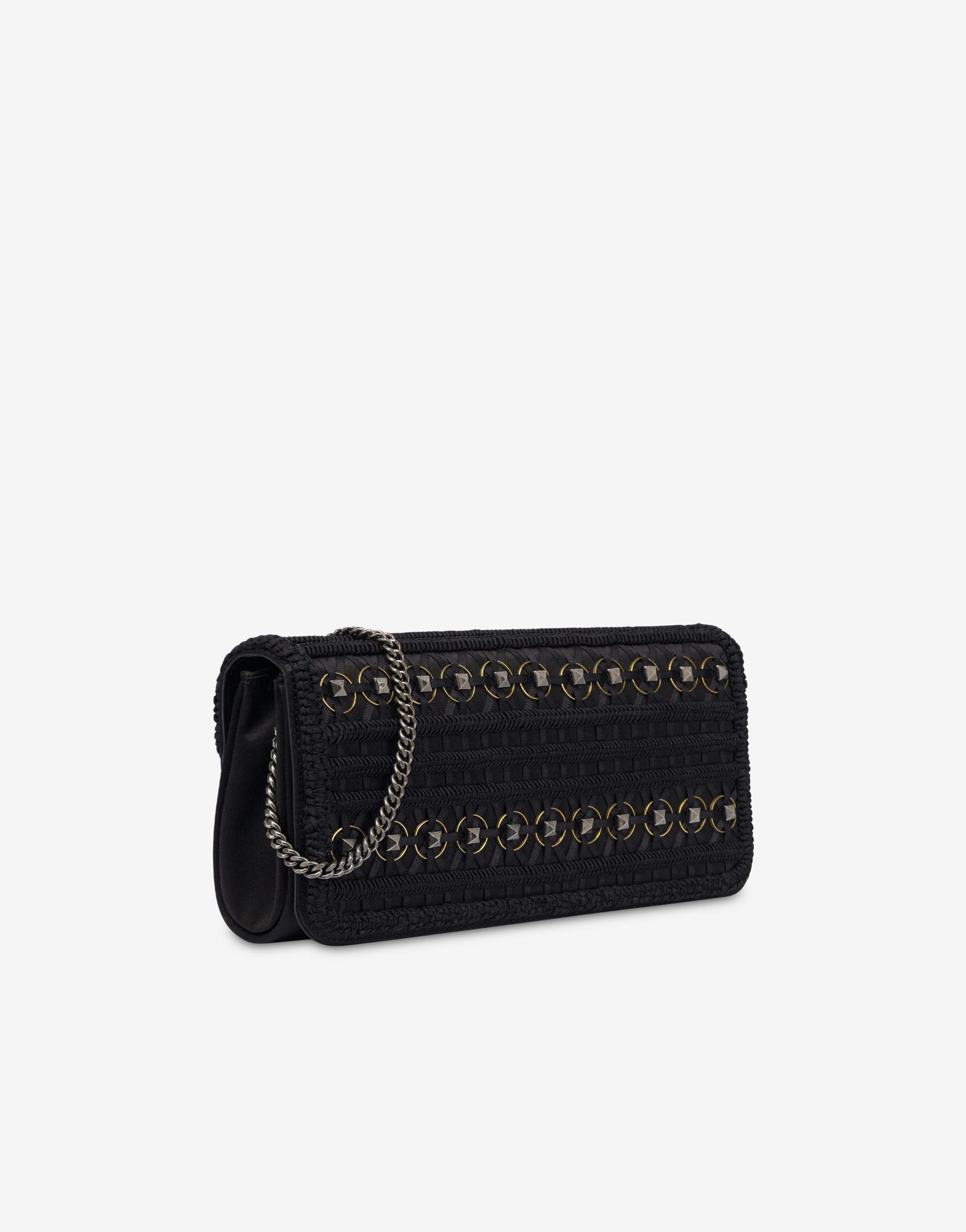 Satin clutch with embroidery Product Image