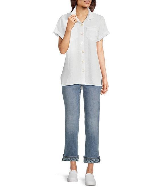 NYDJ Marilyn Lift Tuck® Technology Leopard Print Cuff Ankle Jeans Product Image
