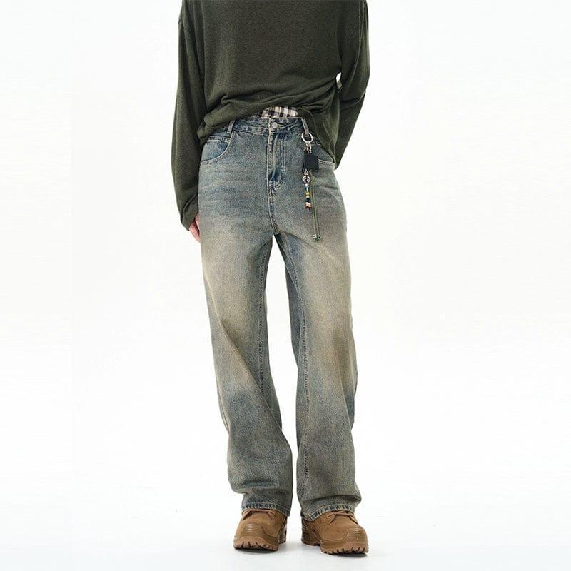 RT No. 12066 WASHED BLUE DENIM STRAIGHT JEANS Product Image