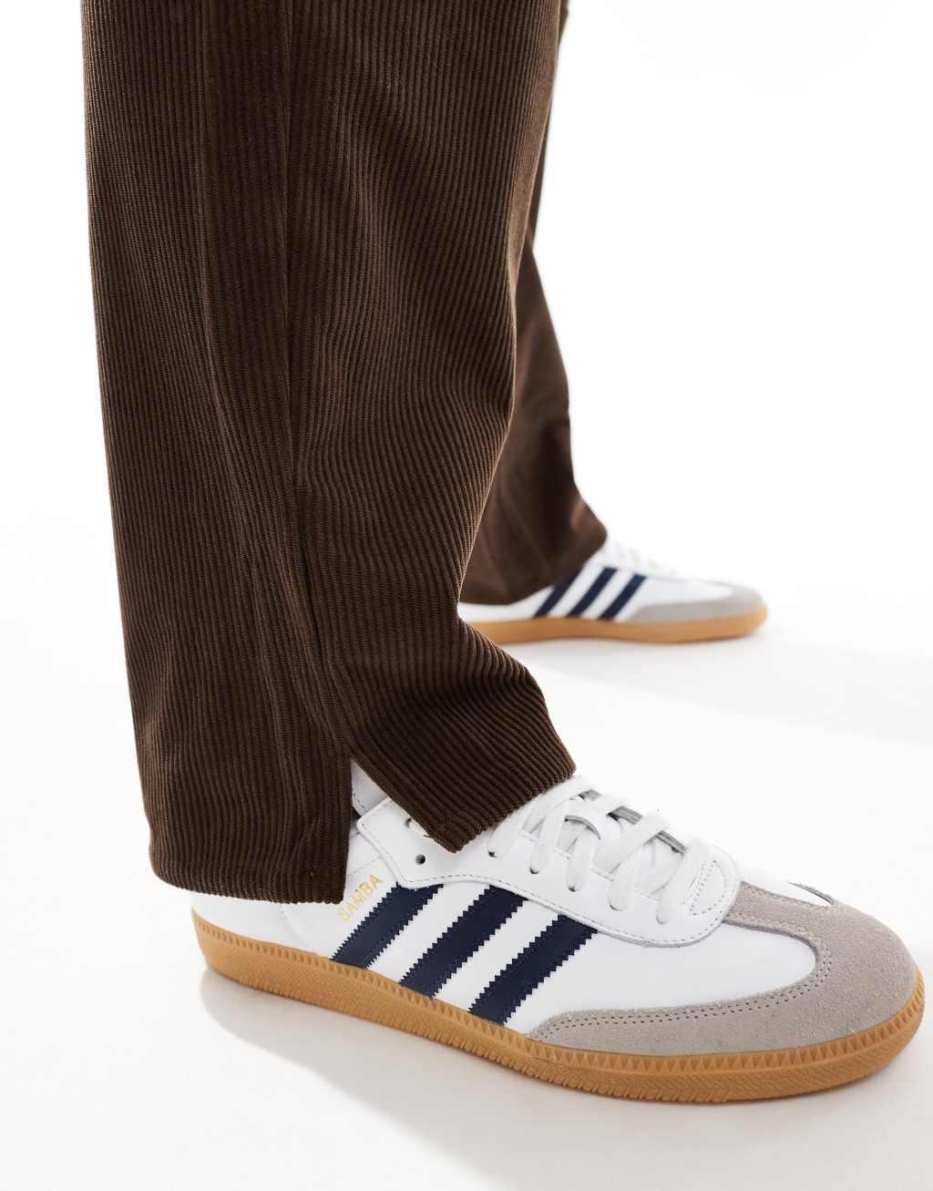 ONLY & SONS straight fit cord pants in brown Product Image