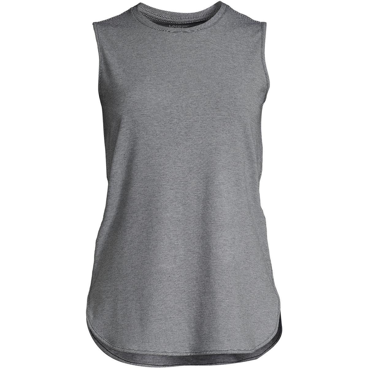Petite Lands' End Power Performance Tunic Tank Top, Women's, Size: Medium Petite, Black Pinstripe Product Image