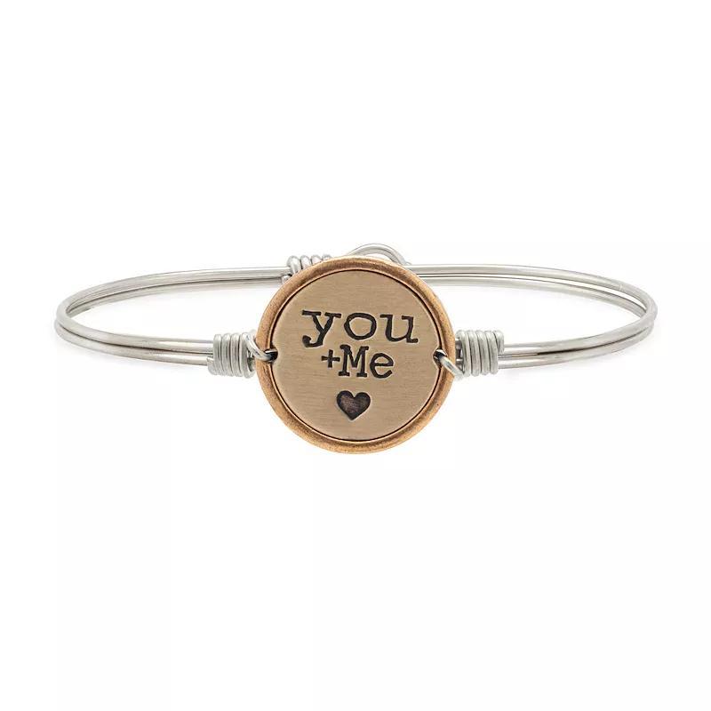 Luca + Danni "You + Me" Bangle Bracelet, Women's, Size: 6.5", Silver Tone Product Image
