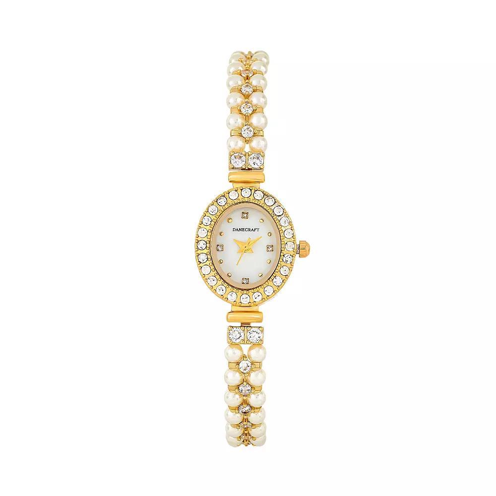 Danecraft Womens Silver Plated Oval Watch Gold Tone Product Image