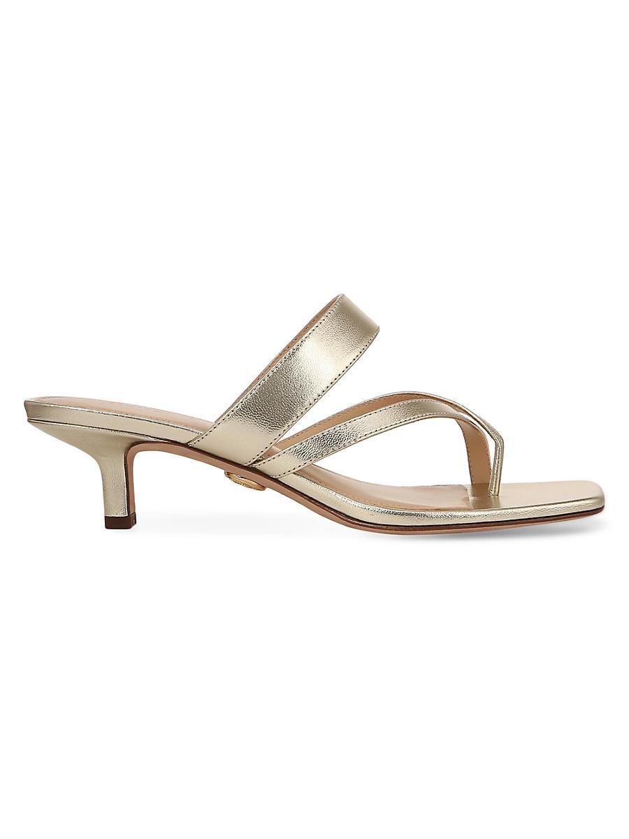 Veronica Beard Womens Alanis Strappy Slip On Mid Heel Sandals Product Image
