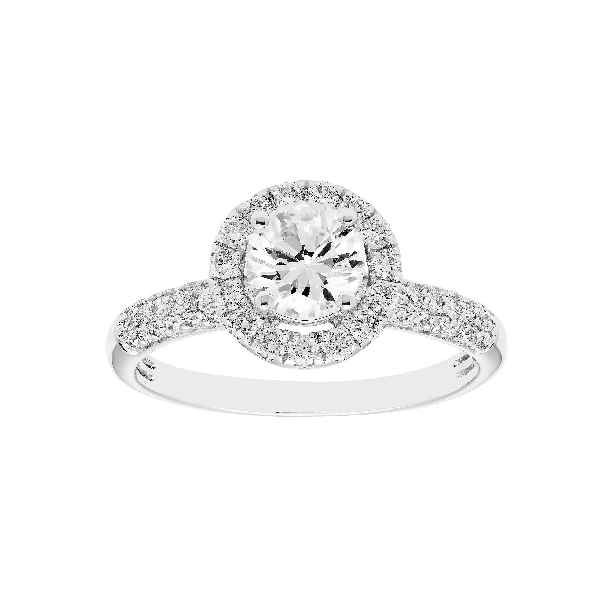 The Regal Collection 14k White Gold 1 1/4 Carat T.W. Certified Diamond Engagement Ring, Womens 14k Whgold Product Image