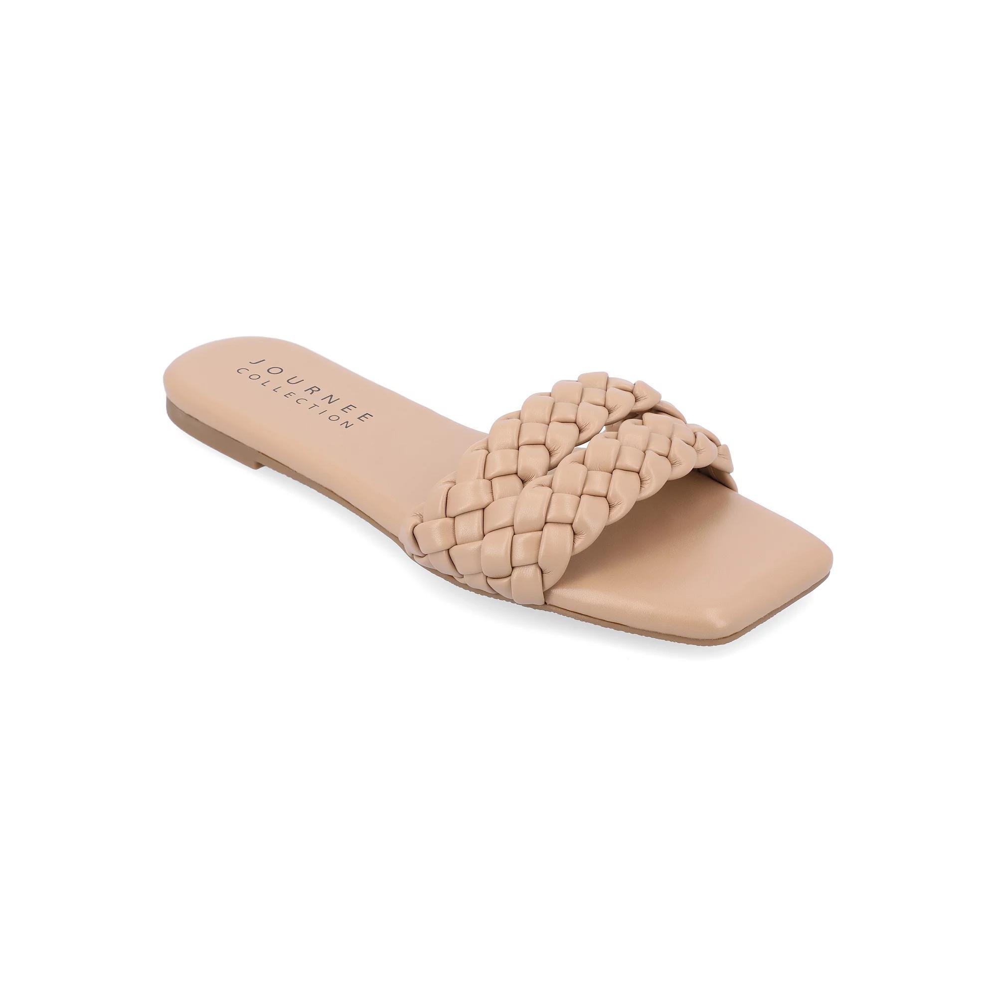 Journee Sawyerr Womens Braided Slide Sandals Product Image