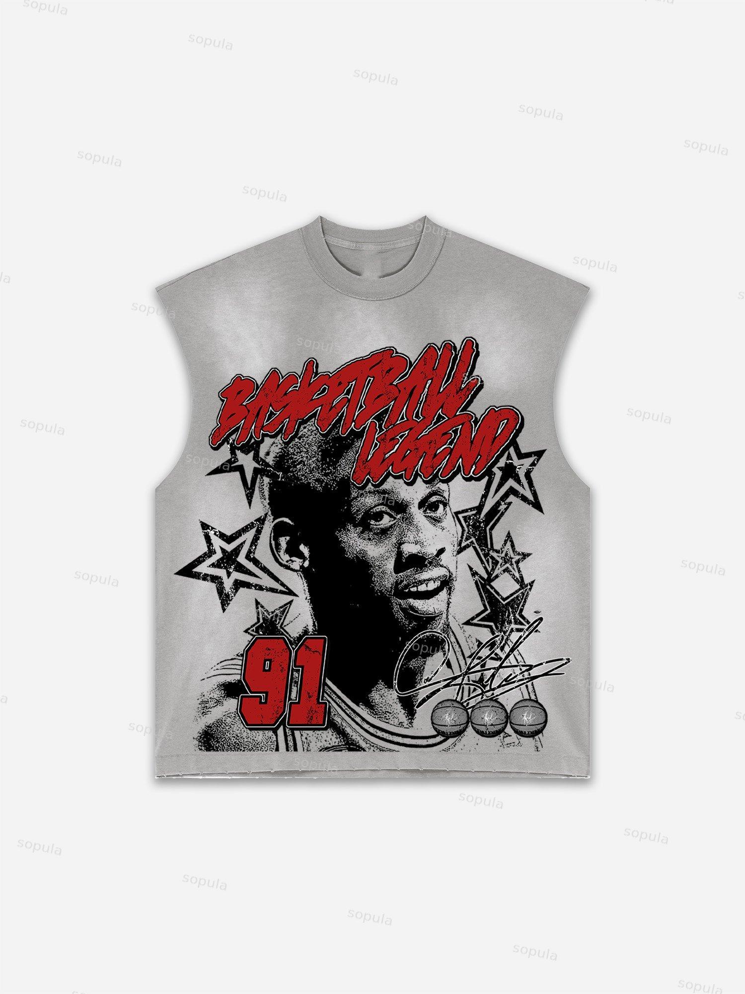 Future World Brainstorming Graphic Print Distressed Tank Top Product Image