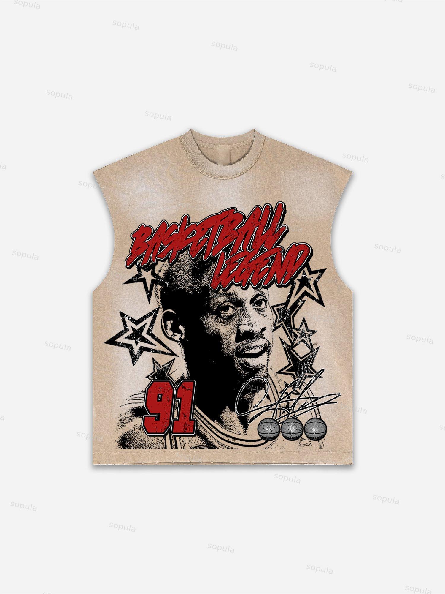 Future World Brainstorming Graphic Print Distressed Tank Top Product Image