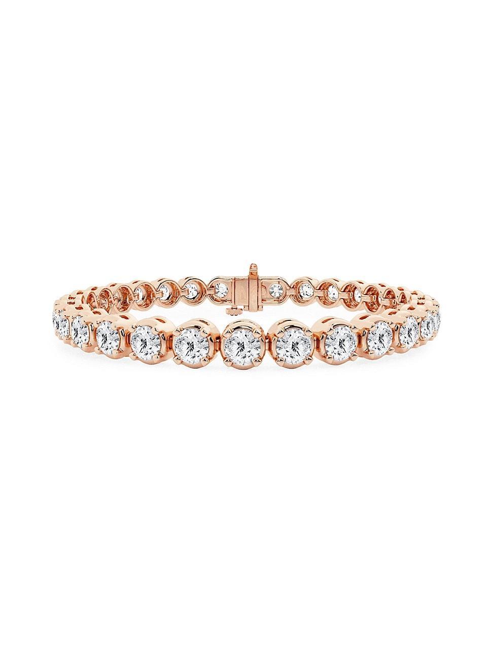 Womens 14K Rose Gold & Round Lab-Grown Diamond 4-Prong Tennis Bracelet/1.00-10.00 TCW Product Image