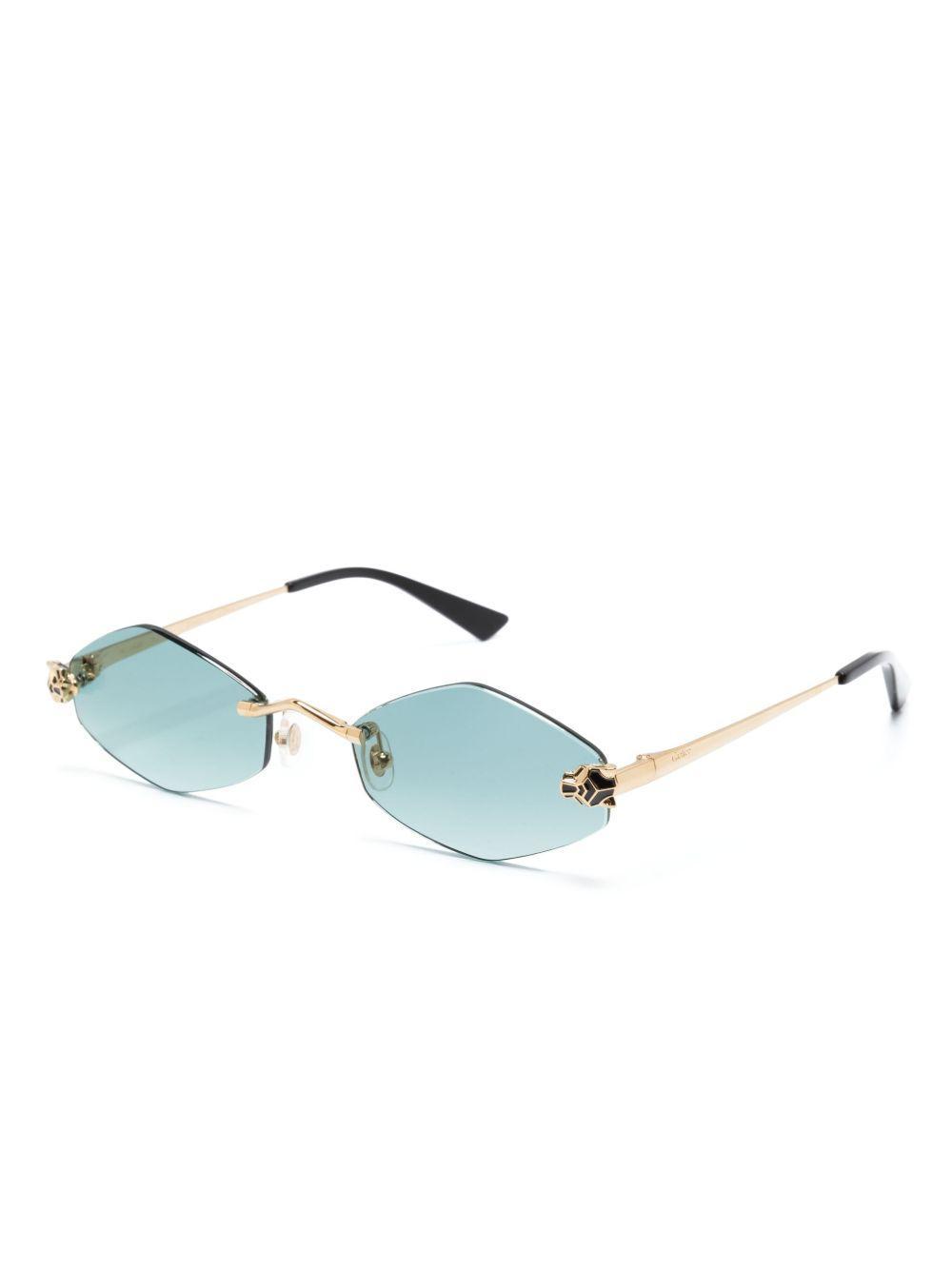 Tiger Head-plaque geometric-frame sunglasses Product Image
