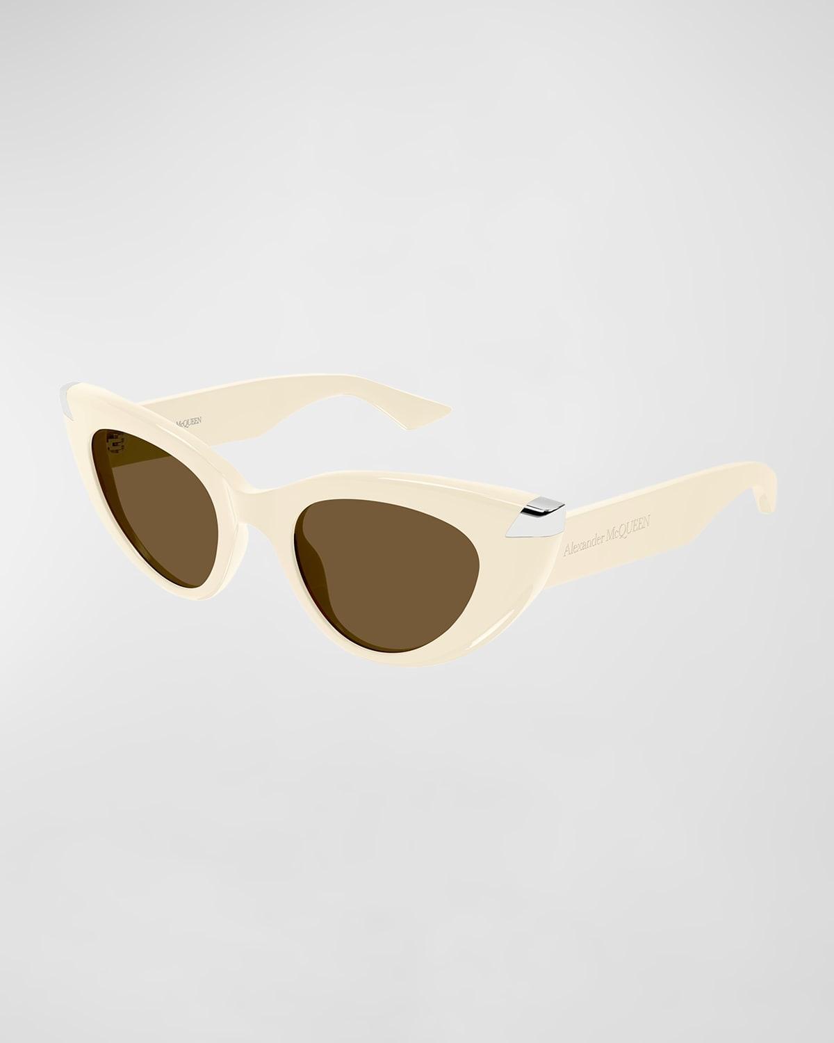 Womens Punk Rivet 50MM Cat-Eye Sunglasses Product Image