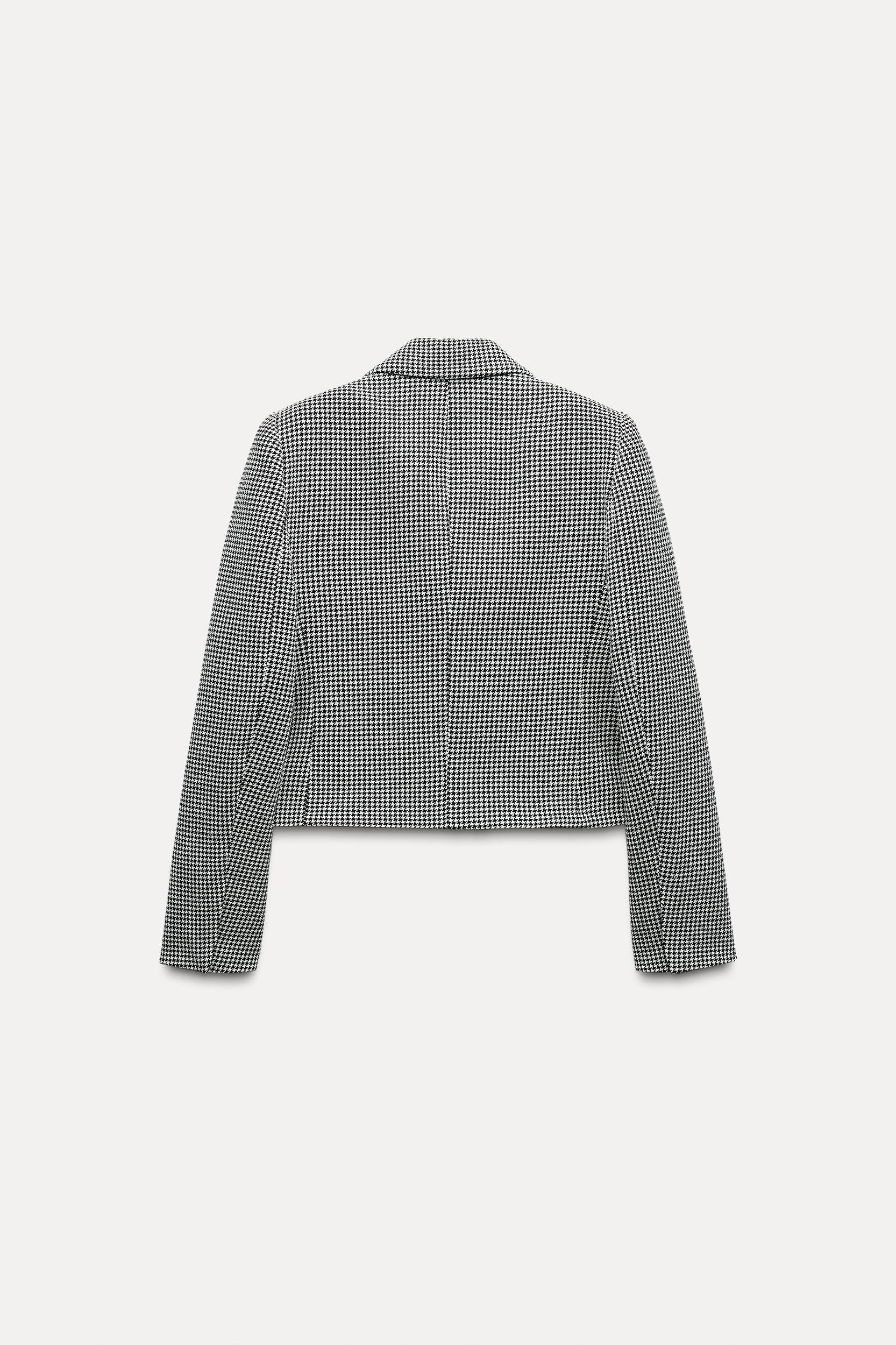 SHORT HOUNDSTOOTH BLAZER Product Image