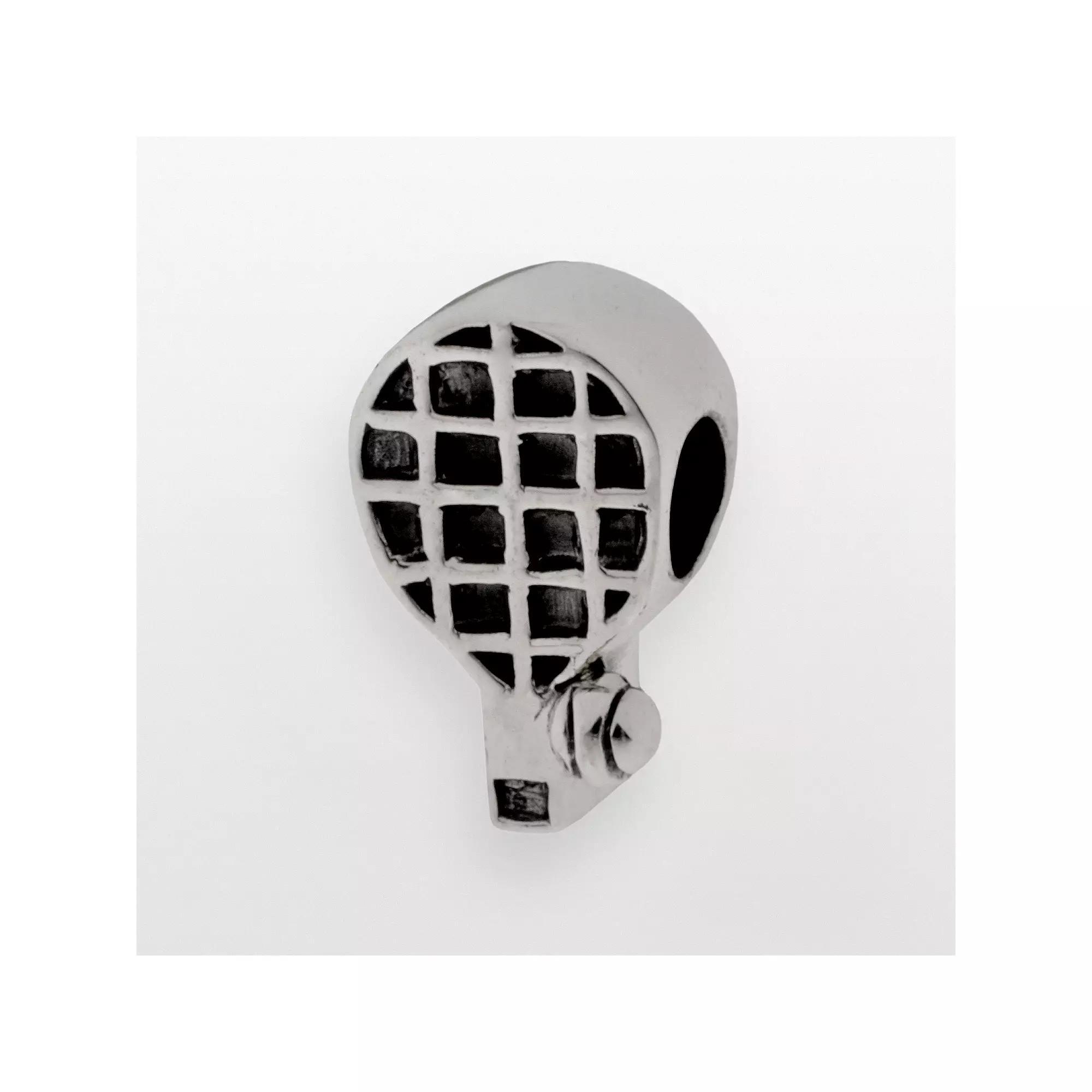 Individuality Beads Sterling Silver Tennis Racquet Bead, Women's Product Image