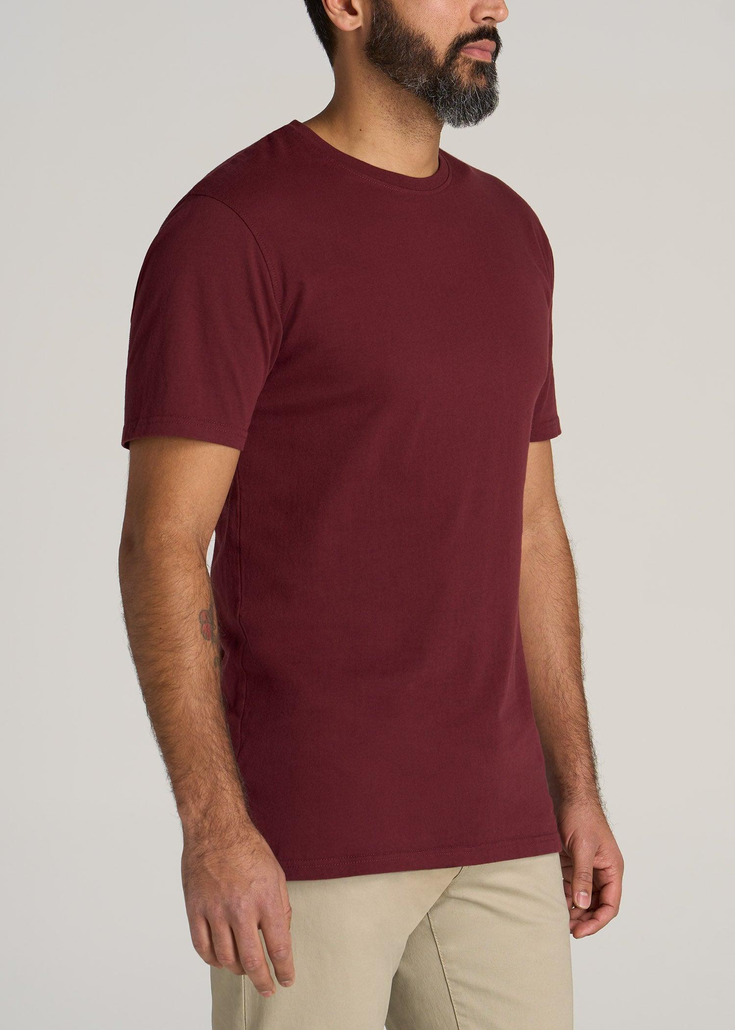 LJ&S Men's Tall REGULAR-FIT Crew Neck Tee in Sumac Red Product Image