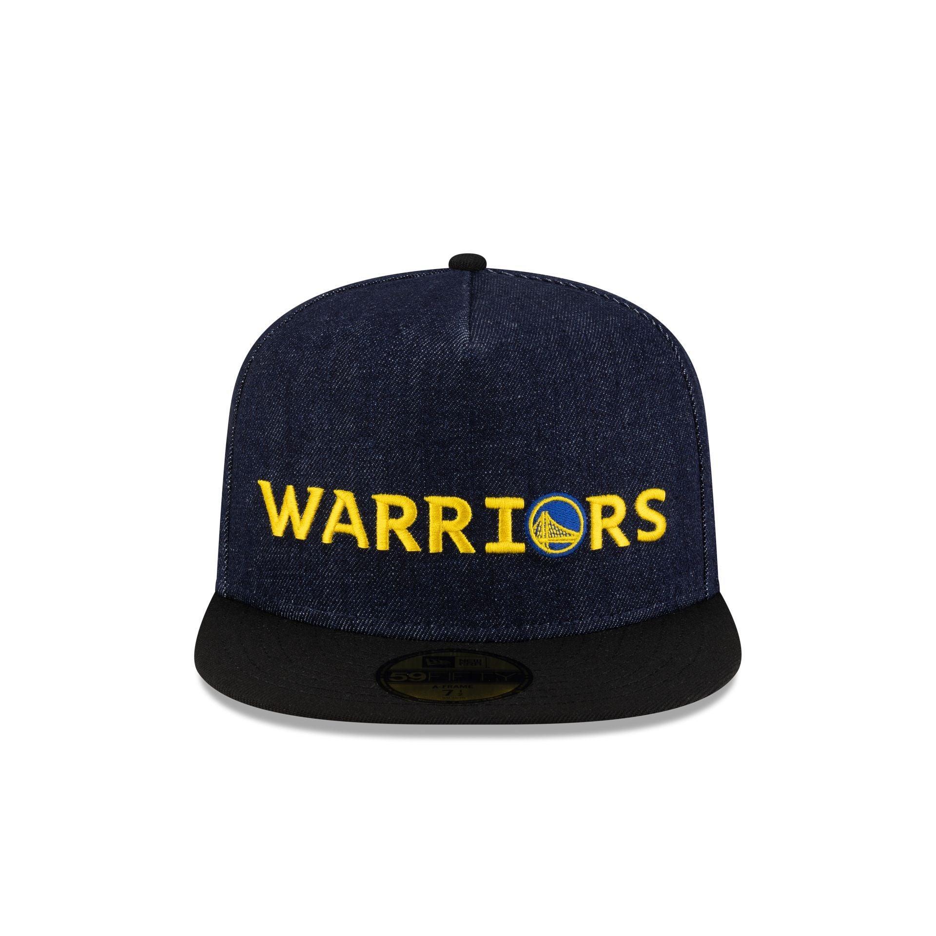 Golden State Warriors Navy Denim 59FIFTY A-Frame Fitted Hat Male Product Image
