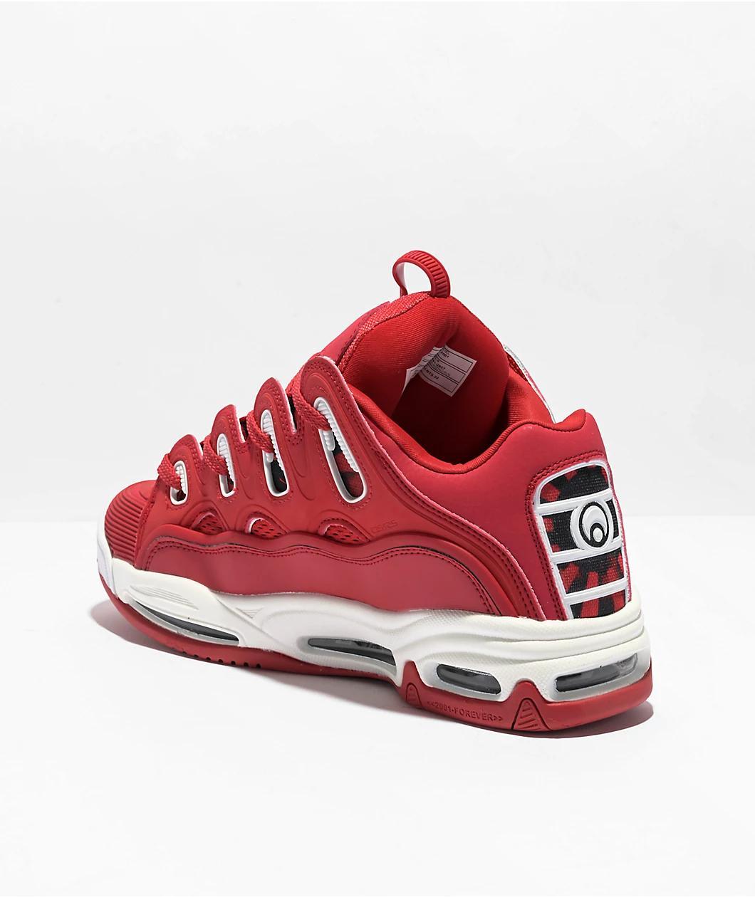 Osiris D3 2001 Red & Rizing Sun Skate Shoes Product Image