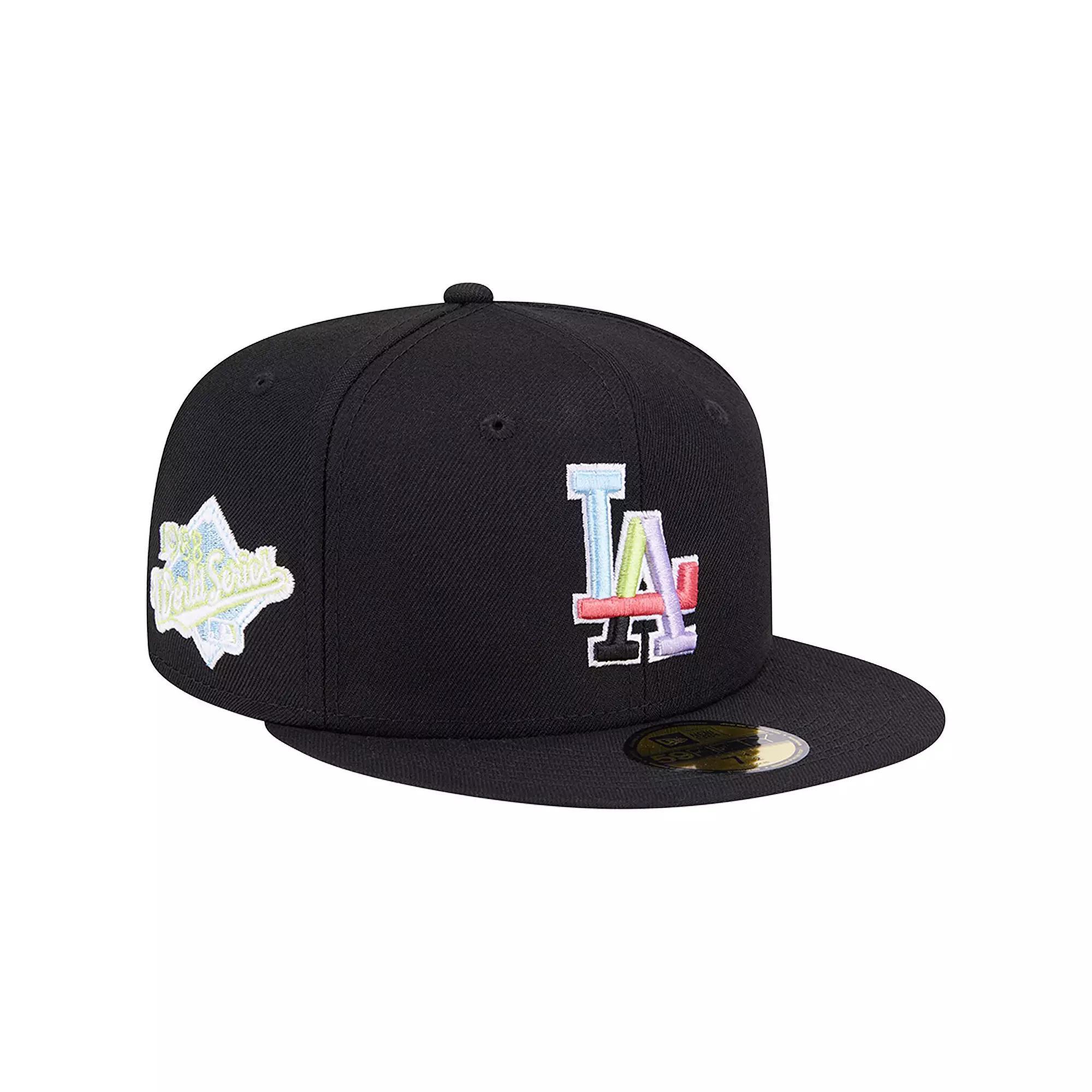 Men's New Era Black Los Angeles Dodgers Multi-Color Pack 59FIFTY Fitted Hat, Size: 8 Product Image