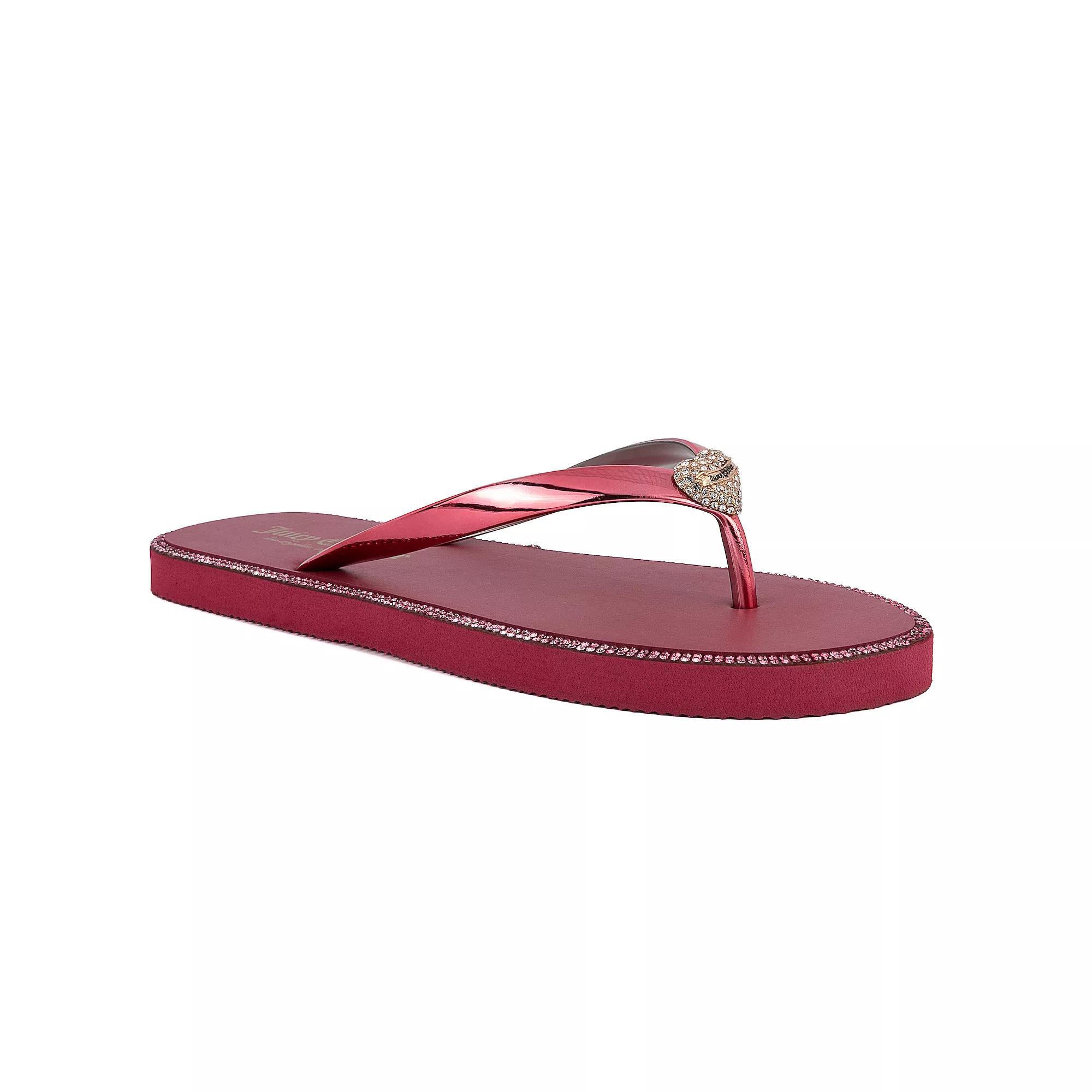 Juicy Couture Selfless Women's Thong Flip-Flop Sandals, Size: 10, Red Product Image