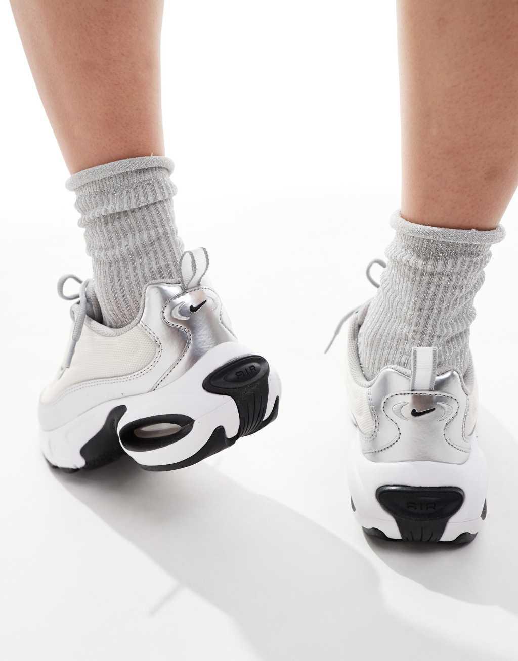 Nike Air Max Portal sneakers in white and silver Product Image
