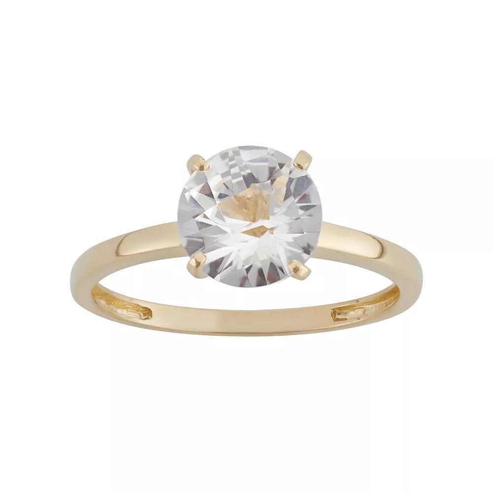 Designs by Gioelli Lab-Created White Sapphire 10k Gold Ring, Women's, Size: 5 Product Image