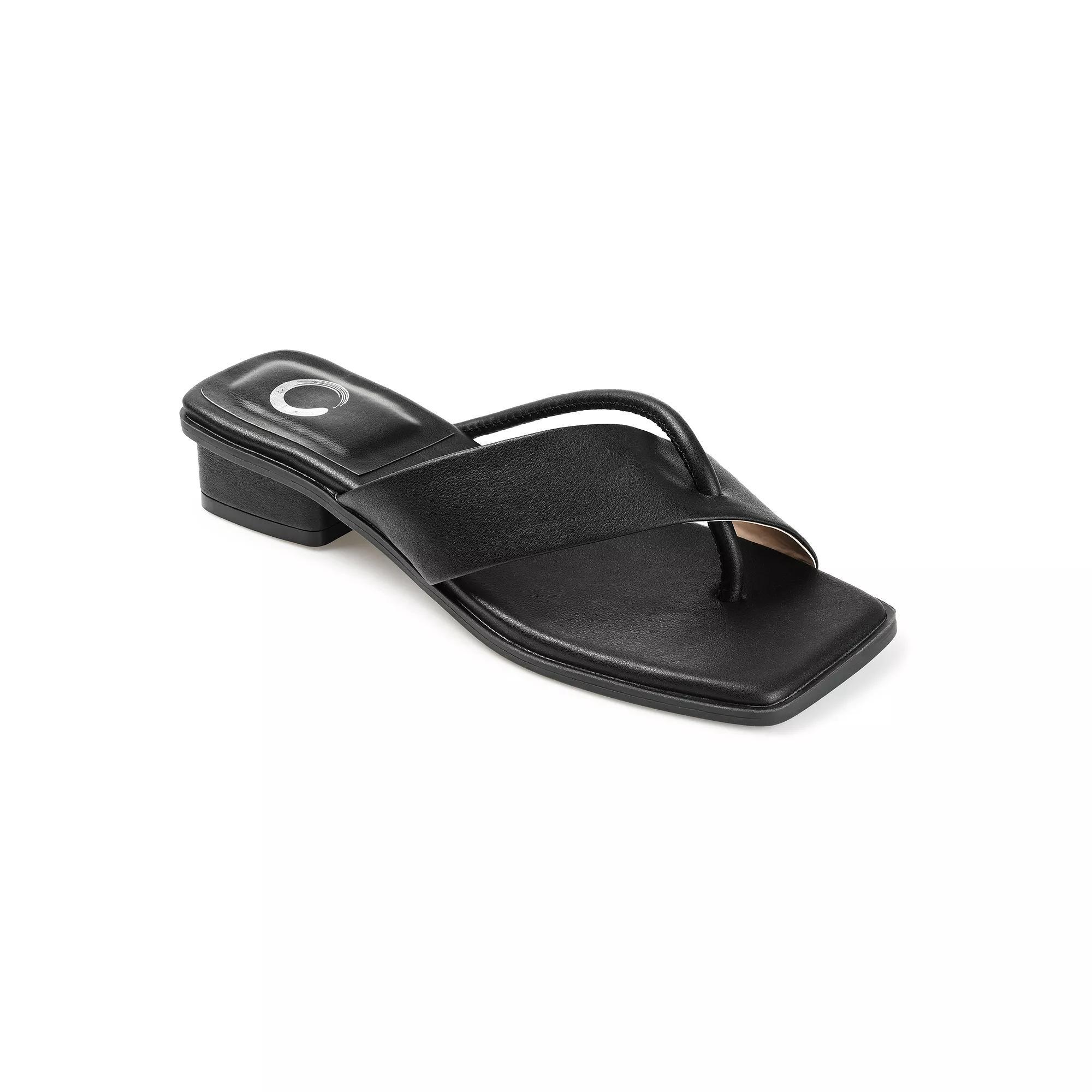 Journee Mina Tru Comfort Foam Womens Heeled Thong Sandals Pink Product Image