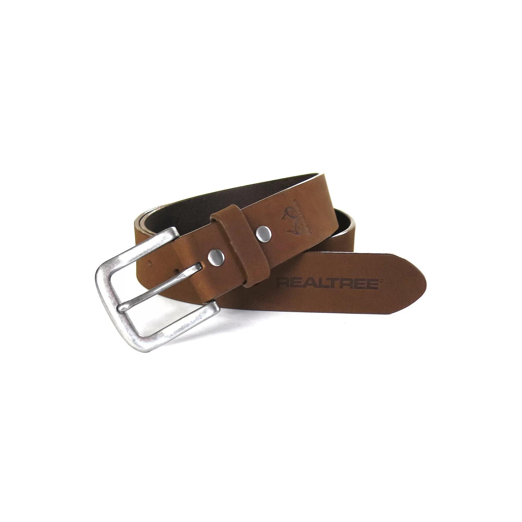 Men's Realtree Country Smooth Brown Leather Belt, Size: 34 Product Image