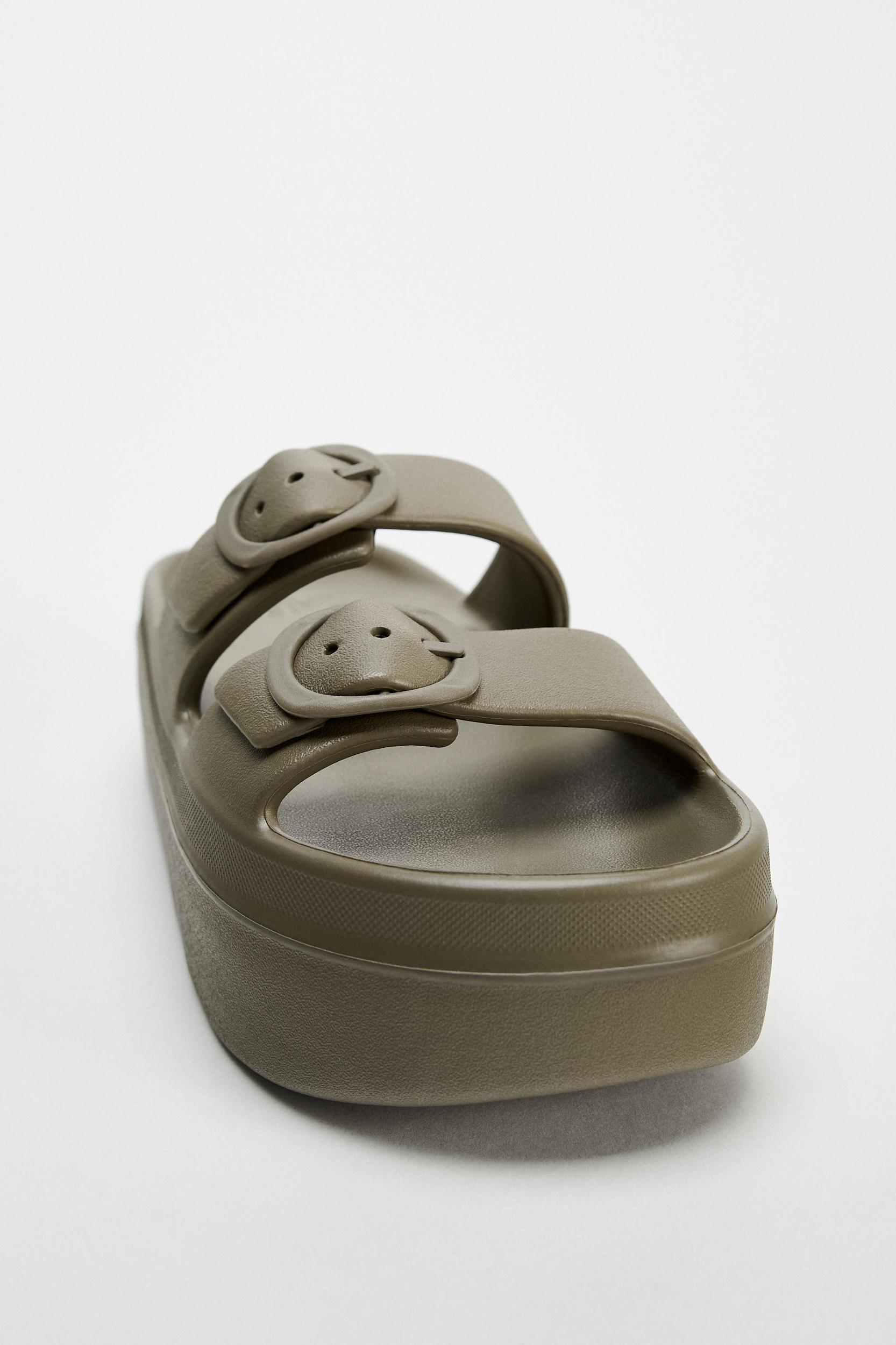 RUBBERIZED STRAPPY ATHLETIC SANDALS Product Image