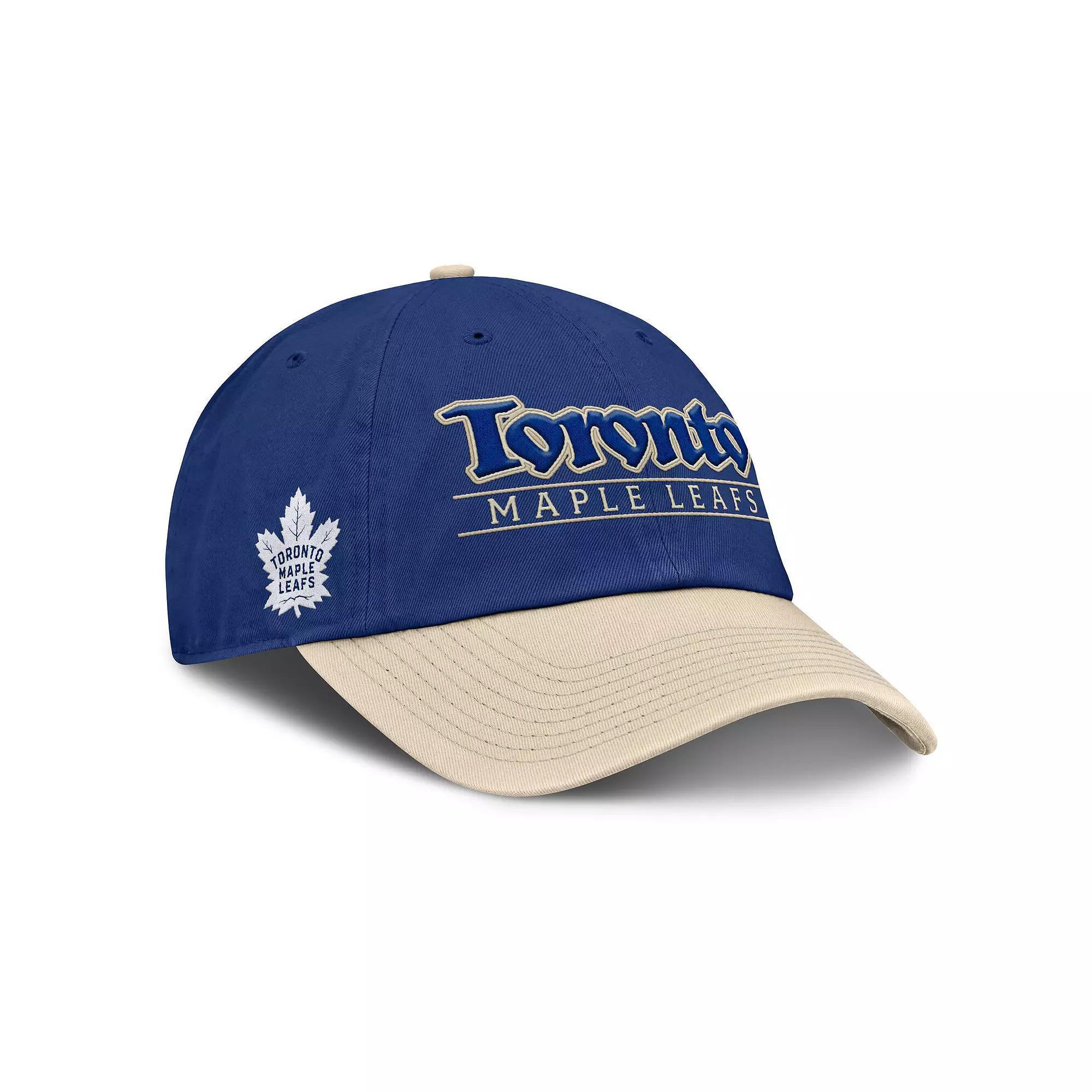 Men's Fanatics Blue Toronto Maple Leafs Heritage Home Ice Two-Tone Adjustable Hat, Mpl Blue Product Image