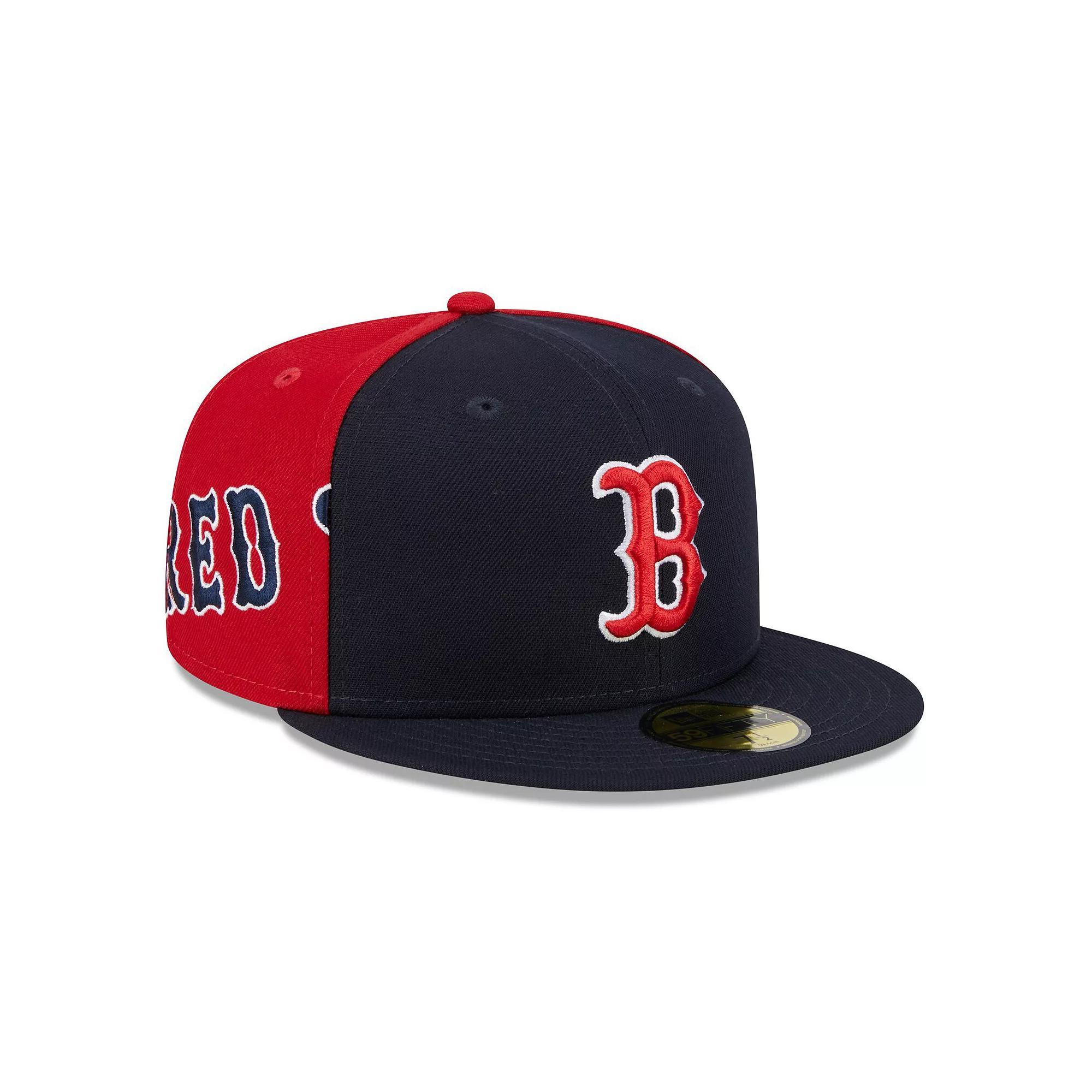 Mens New Era /Red Boston Red Sox Gameday Sideswipe 59FIFTY Fitted Hat Blue Product Image