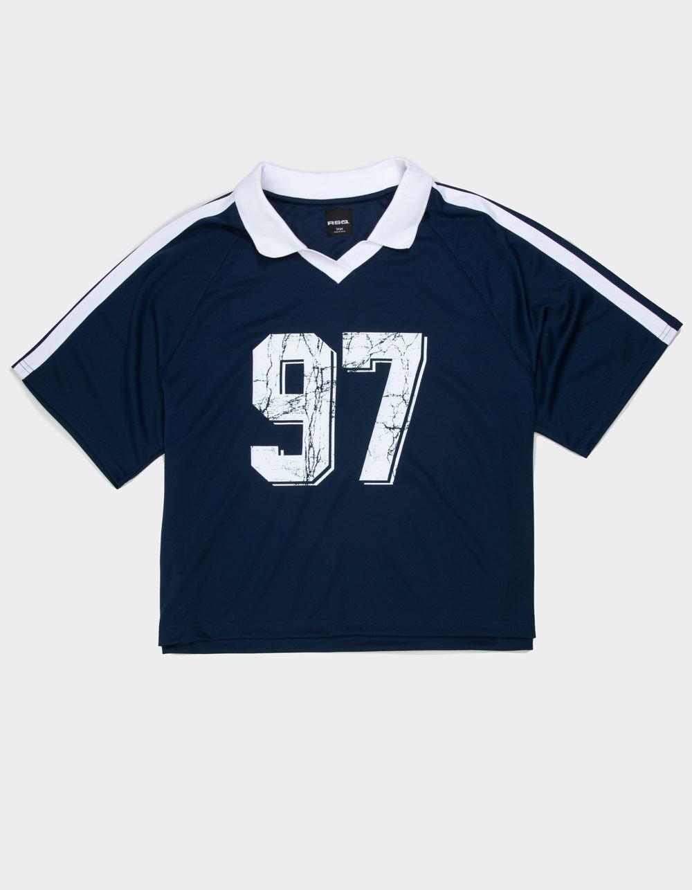 RSQ Mens Cropped Soccer Jersey - NAVY Product Image