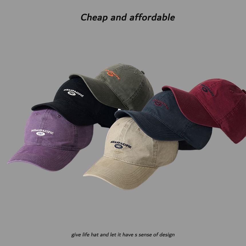 Lettering Embroidered Baseball Cap Product Image