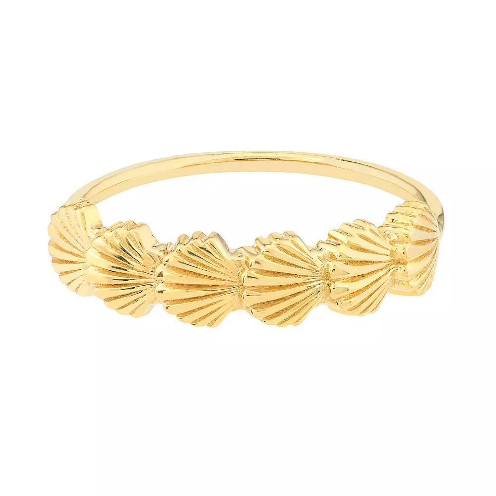 14k Gold Seashell Ring, Women's, Size: 8 Product Image