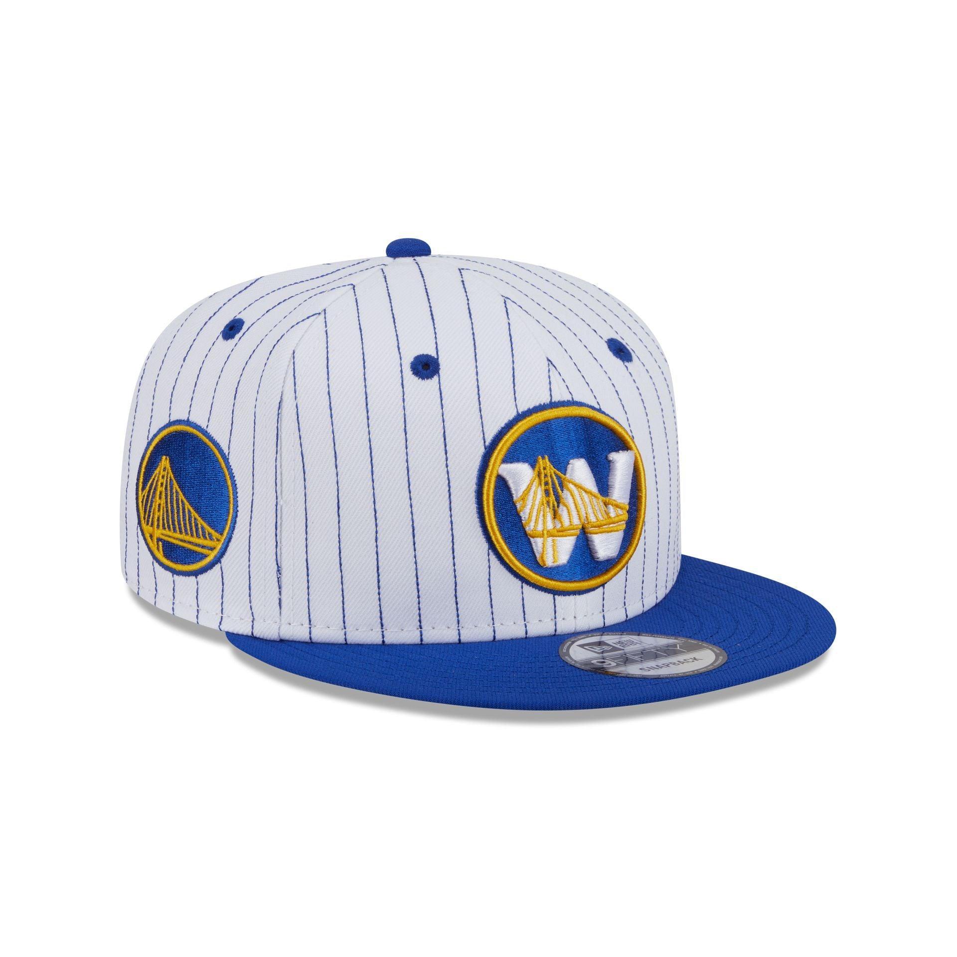 Golden State Warriors Deceptor Pinstripe 9FIFTY Snapback Hat Male Product Image