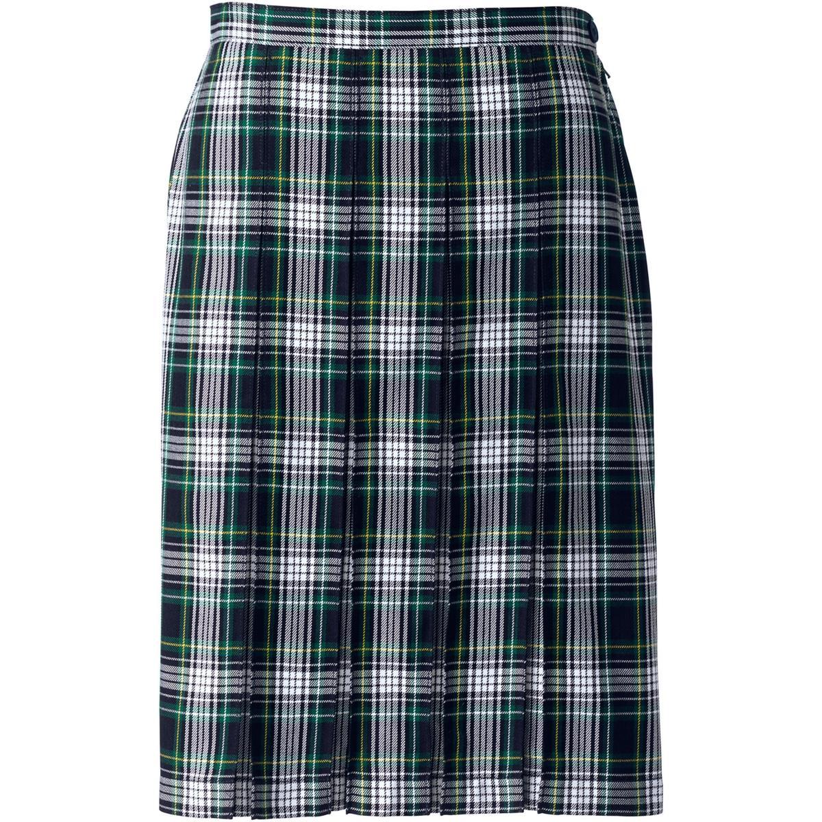 Womens Lands End School Uniform Plaid Box Pleat Skirt Product Image