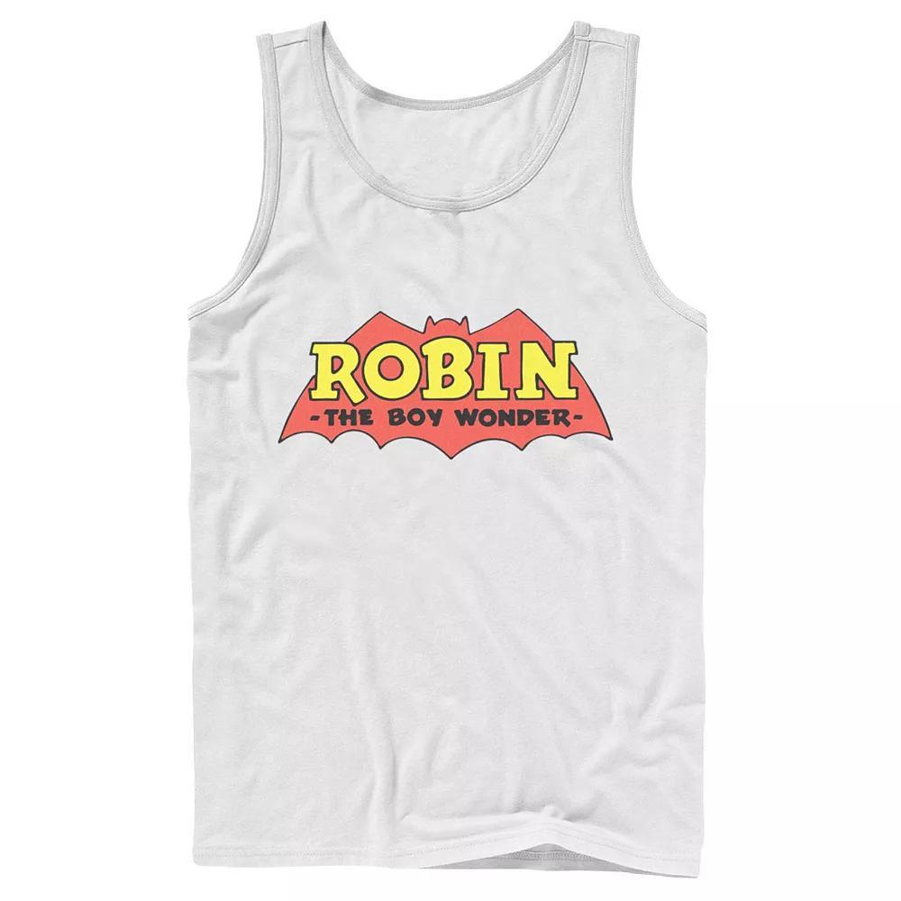Men's DC Comics Robin The Boy Wonder Classic Logo Tank Top, Size: Large, White Product Image