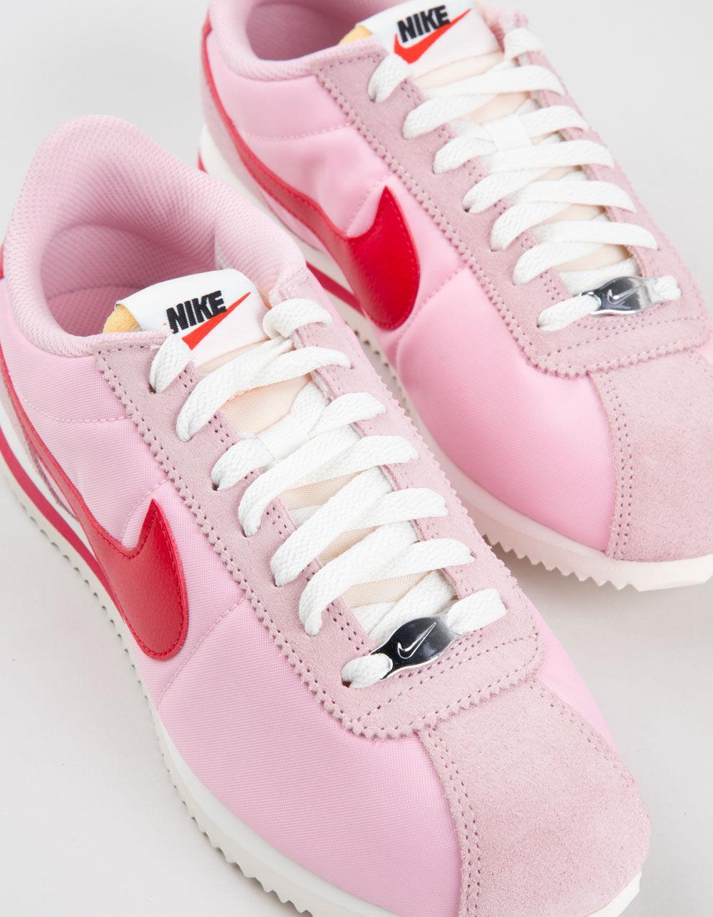 NIKE Cortez Textile Womens Shoes - PINK COMBO Product Image