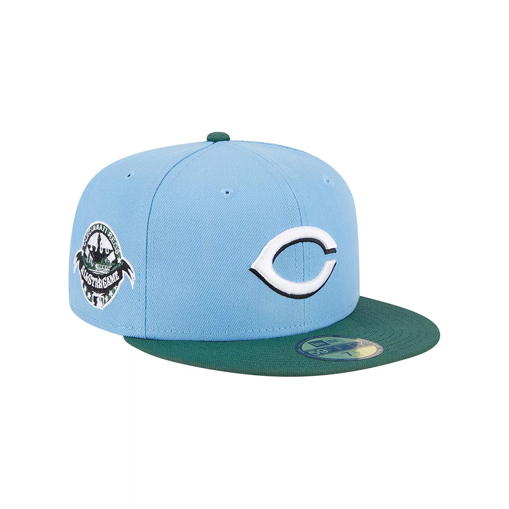 Men's New Era  Sky Blue/Cilantro Cincinnati Reds 1988 MLB All-Star Game 59FIFTY Fitted Hat, Size: 7 1/4, Red Light Product Image