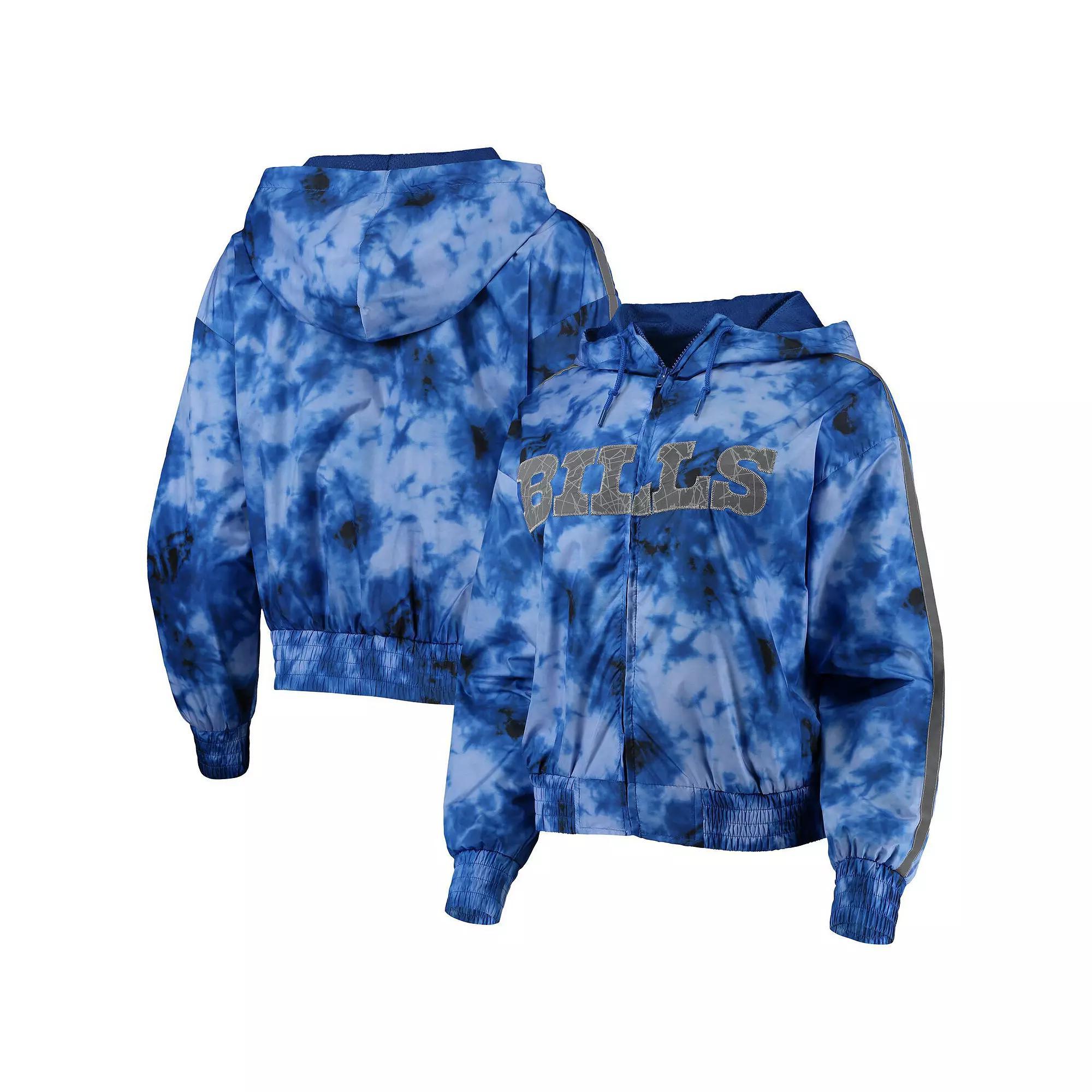 Women's Mitchell & Ness Royal Buffalo Bills Galaxy Full-Zip Windbreaker Hoodie Jacket, Size: Small, Blue Product Image
