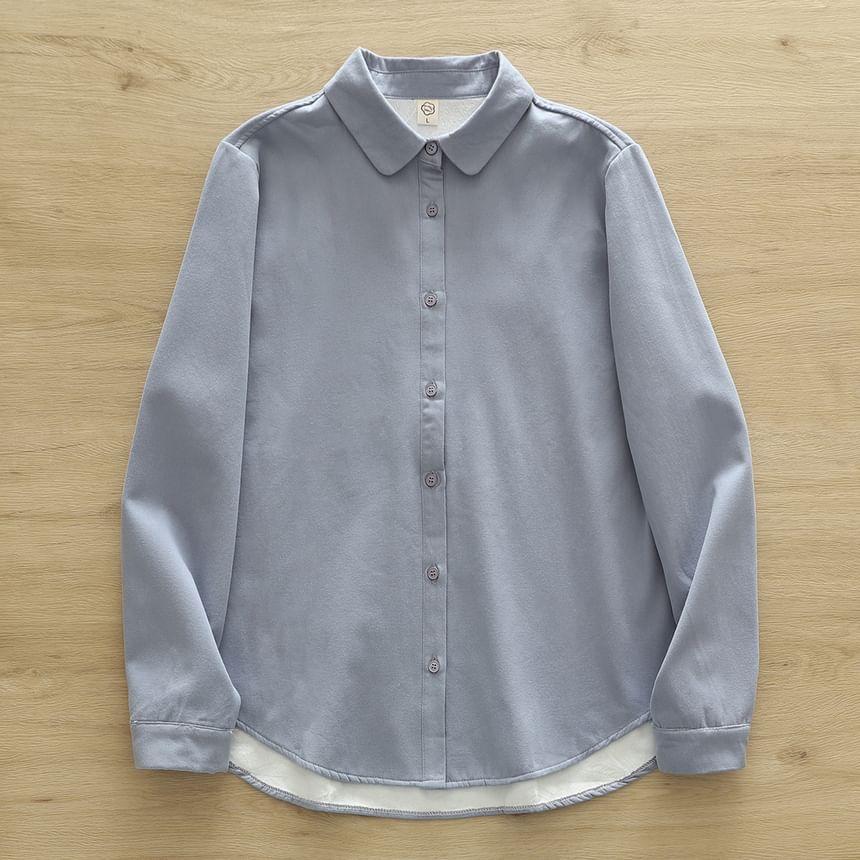Long-Sleeve Plain Shirt Product Image
