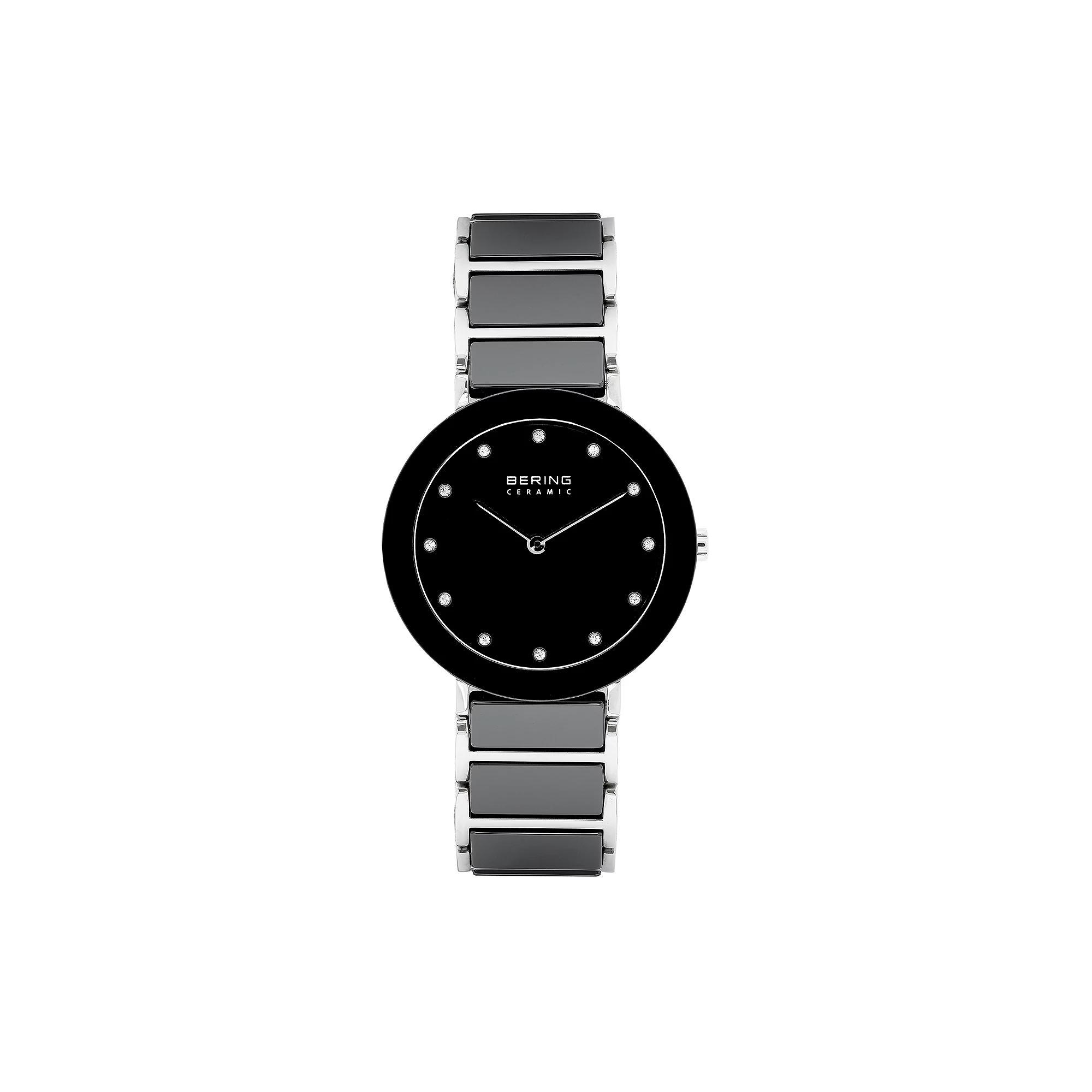 BERING Women's Black Ceramic Link Watch - 11435-749, Size: Medium Product Image