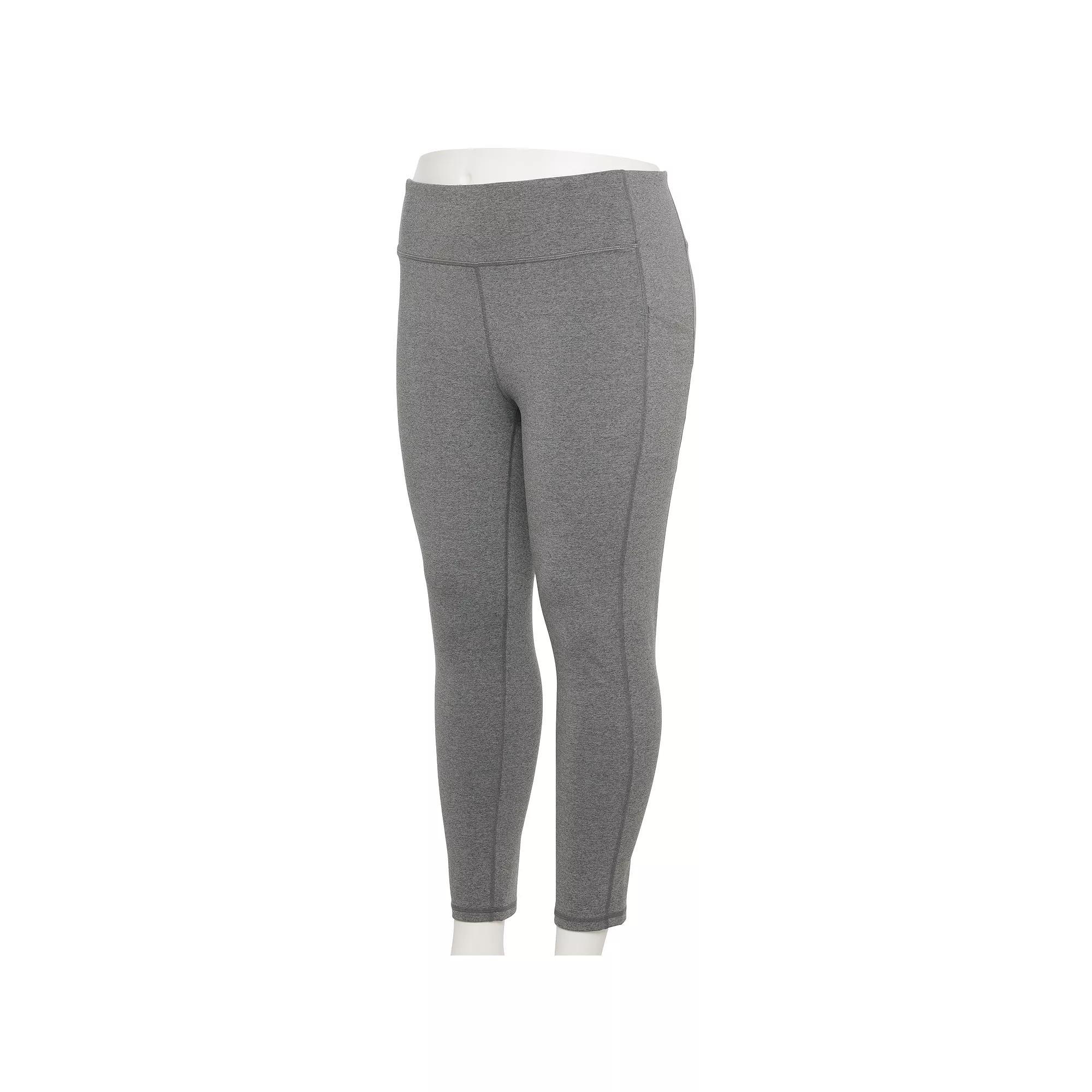 Plus Size Tek Gear® Adaptive Ultrastretch High-Rise 7/8th Leggings, Women's, Size: 2XL, Grey Product Image